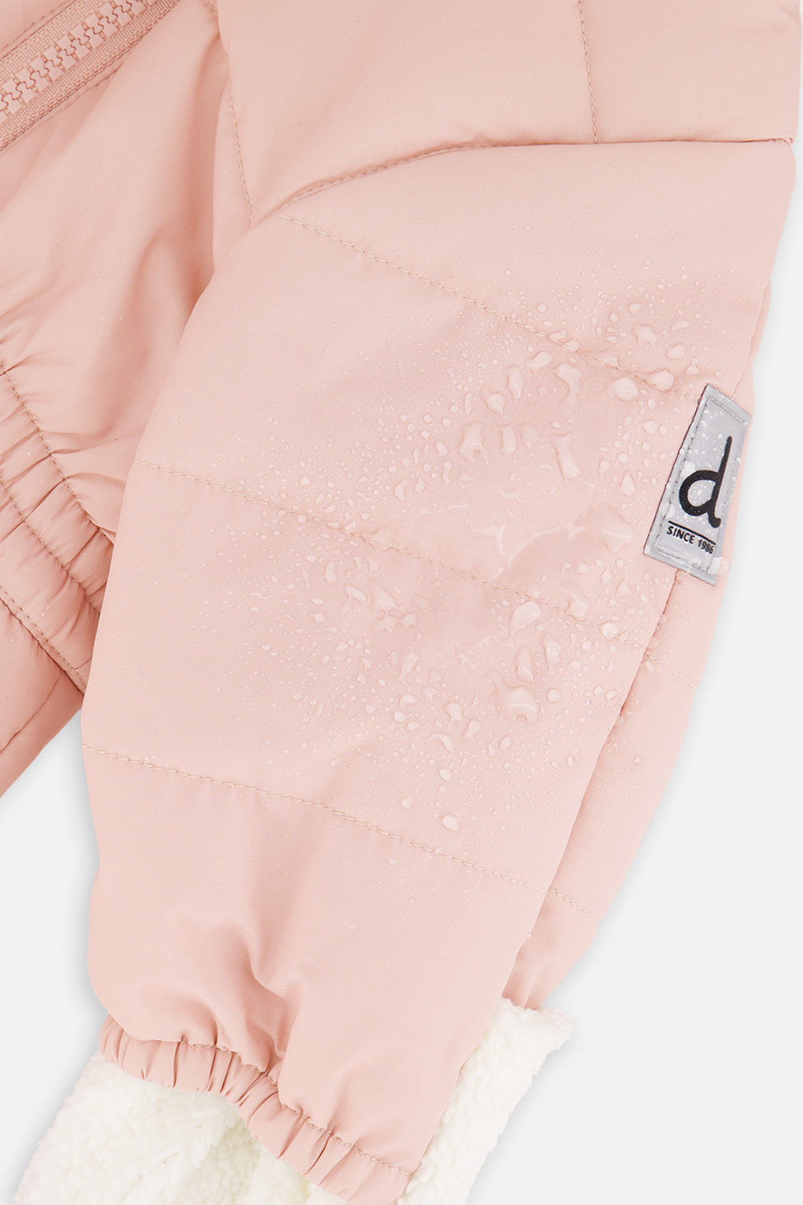 Deux par Deux pale dusty pink baby car seat snowsuit, alternate view 7