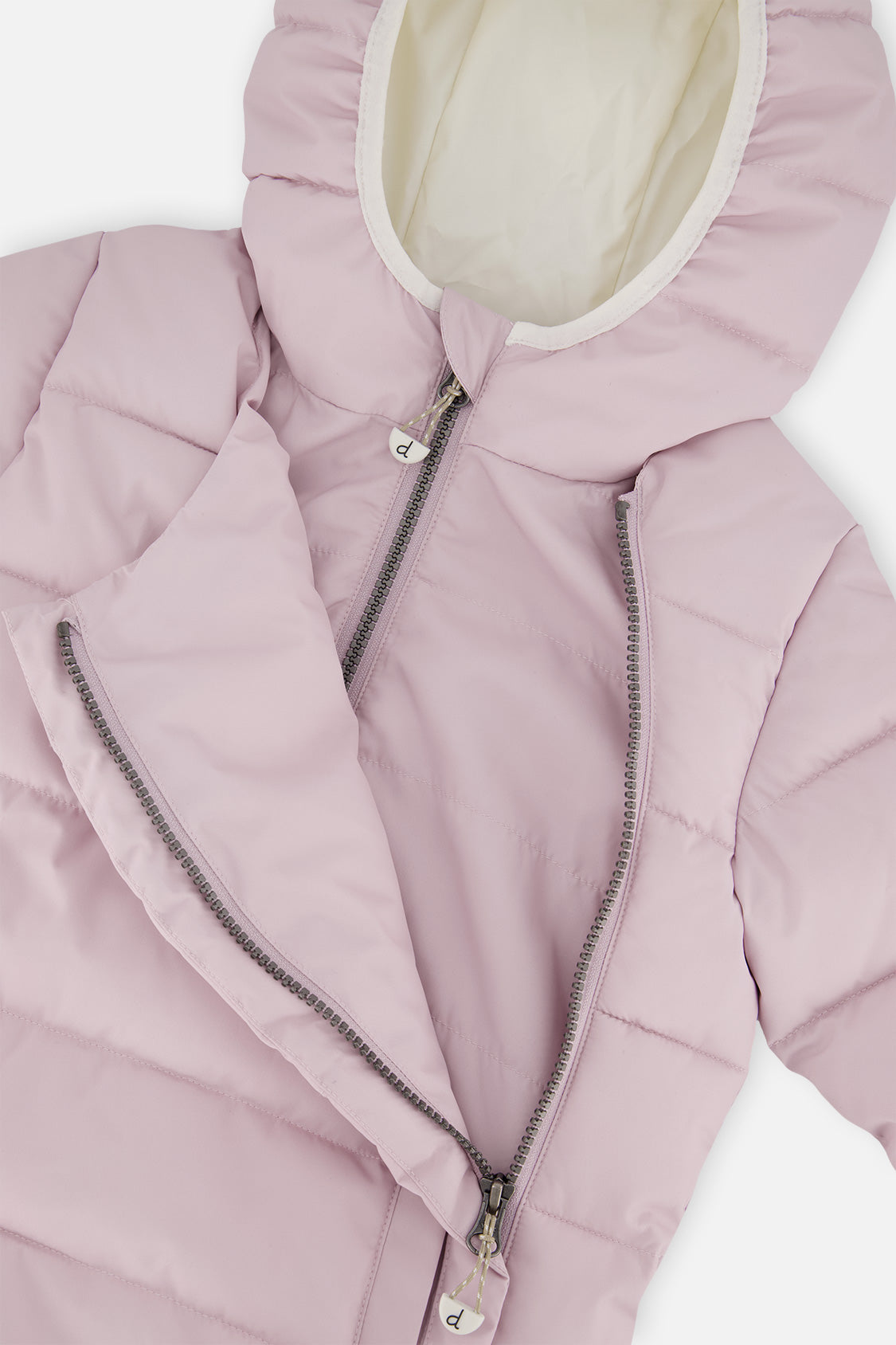 Deux par Deux Winter Jacket Adapted For Car Seats Lavender