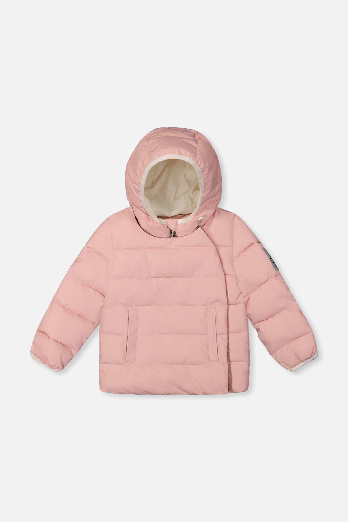 Winter Jacket Adapted For Car Seats Pale Dusty Pink-0