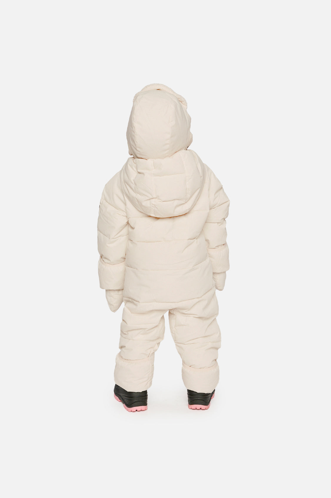 Baby Cloud One Piece Snowsuit Adapted For Car Seats Off White-3