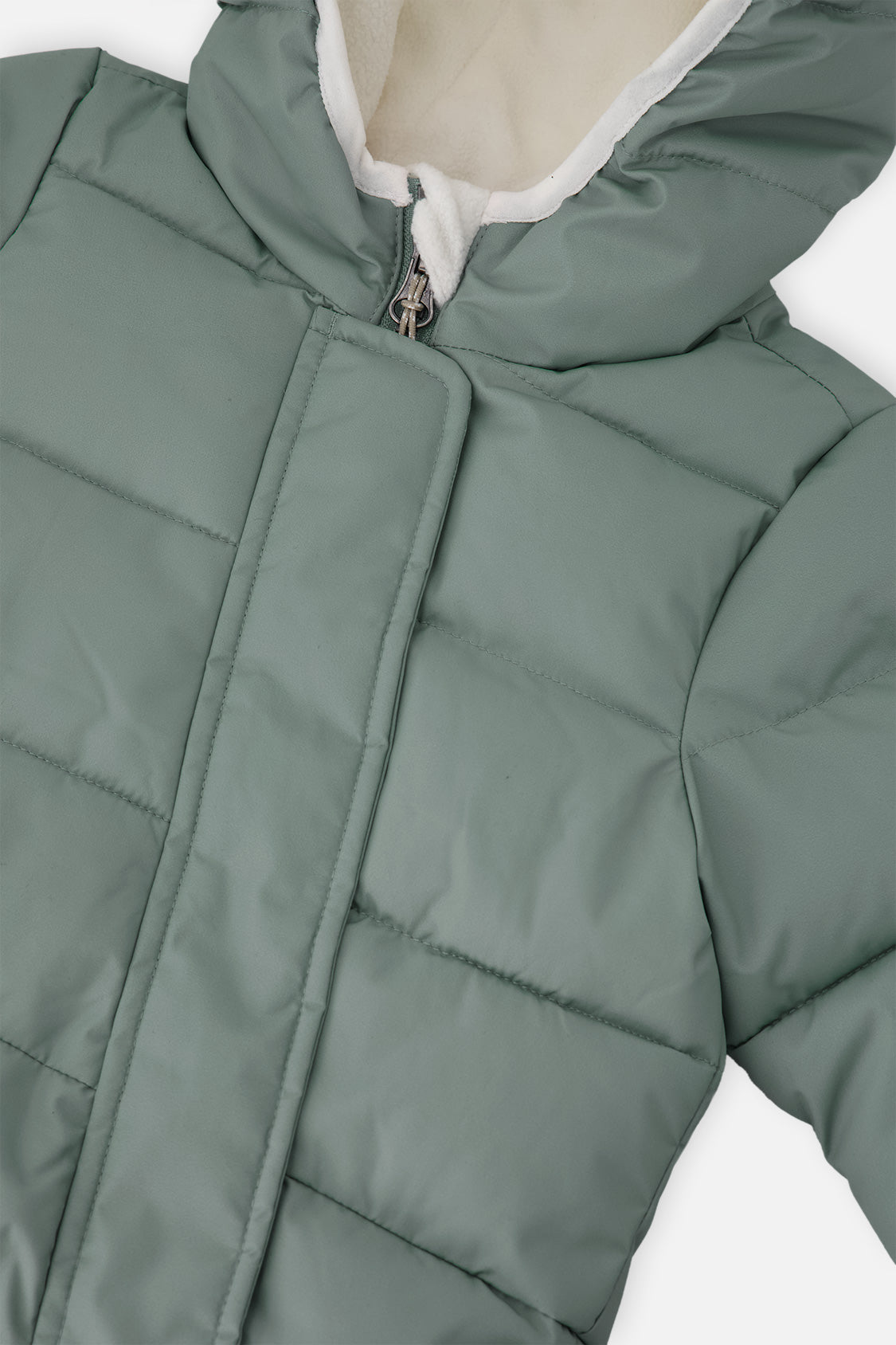 Deux par Deux sage green Baby Cloud car seat snowsuit, additional view 4