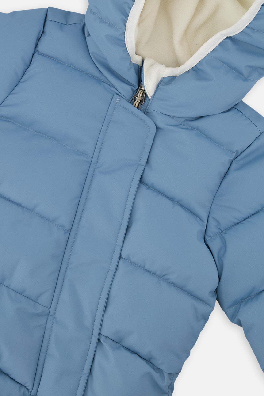 Baby Cloud One Piece Snowsuit Adapted For Car Seats Blue Grey-3