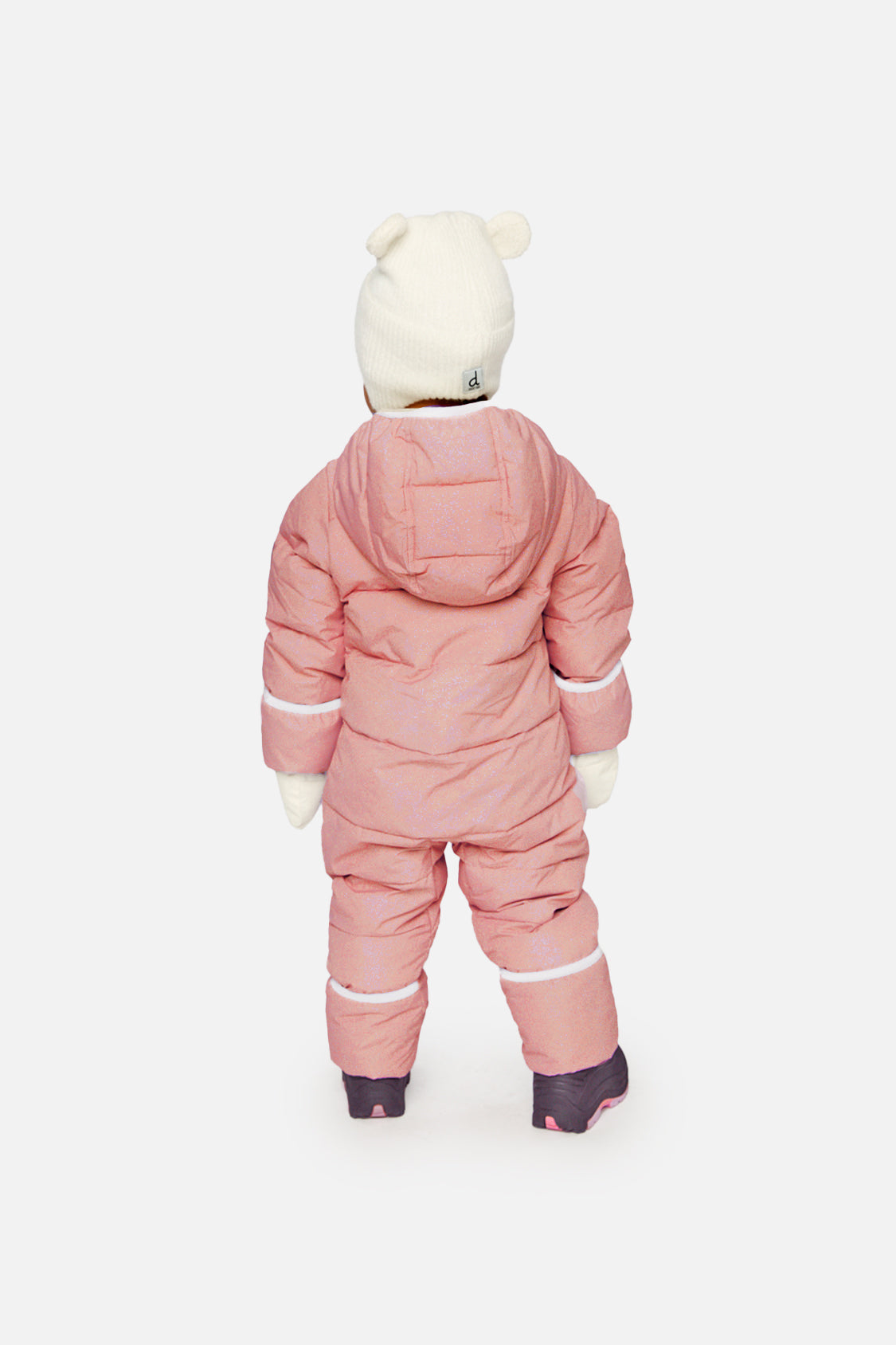 Baby Cloud One Piece Snowsuit Adapted For Car Seats Pale Dusty Pink-2