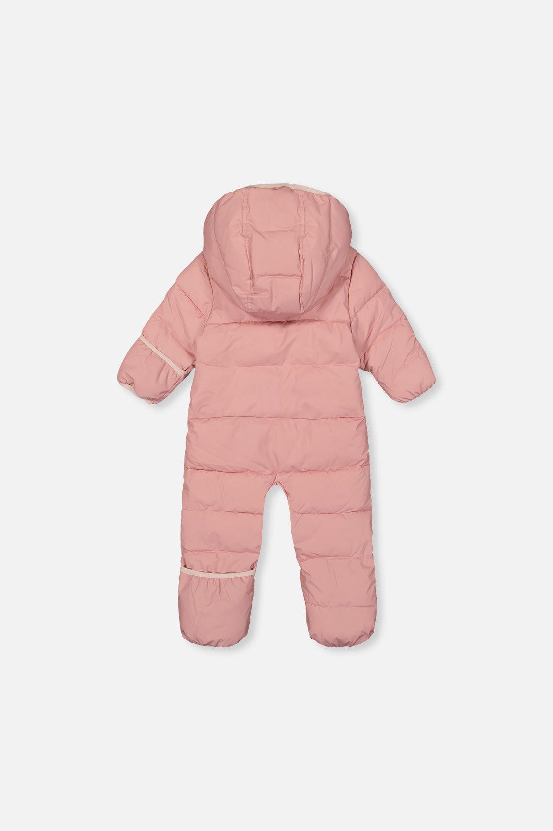 Baby Cloud One Piece Snowsuit Adapted For Car Seats Pale Dusty Pink-3