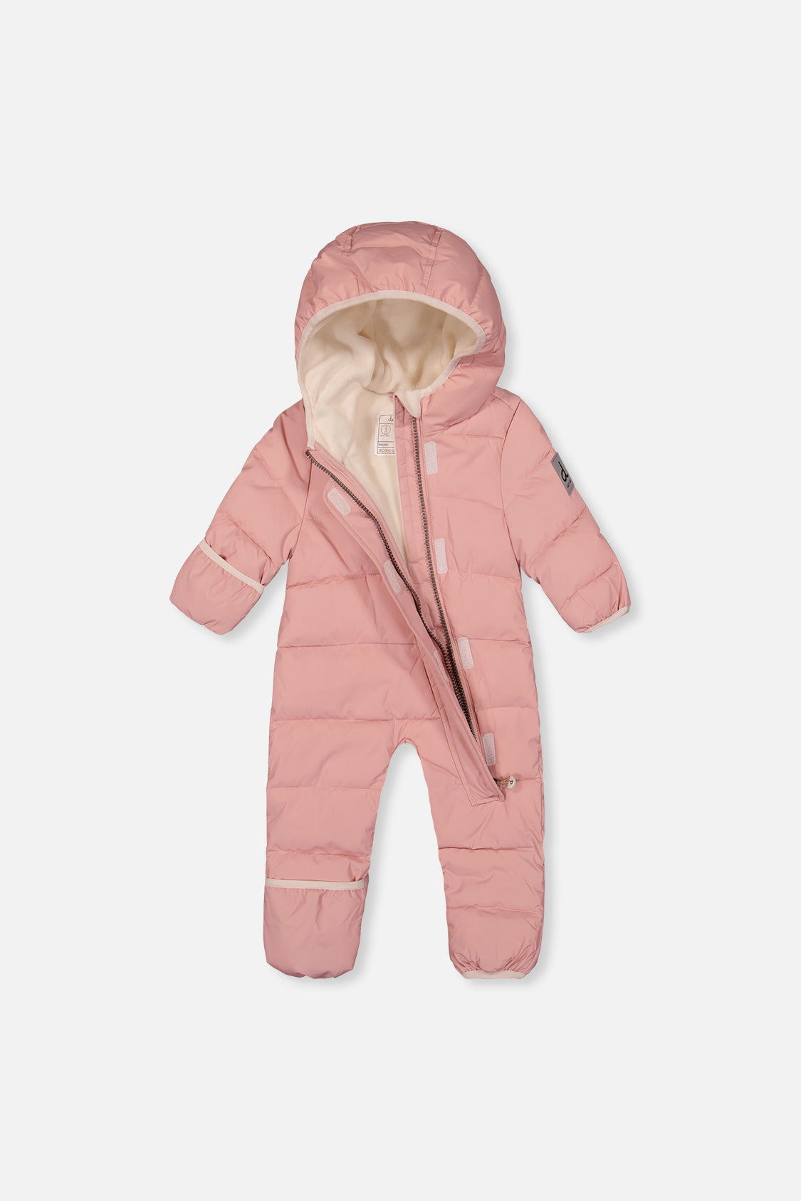 Baby Cloud One Piece Snowsuit Adapted For Car Seats Pale Dusty Pink-4