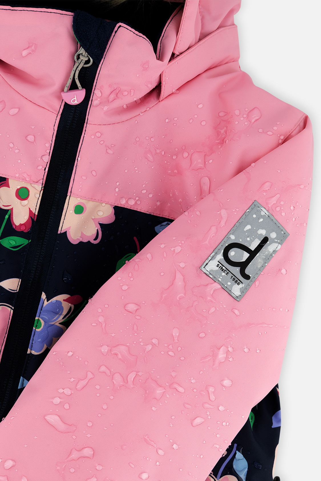 Deux par Deux Kids One Piece Discover Snowsuit Blue Floral Print P4 product view