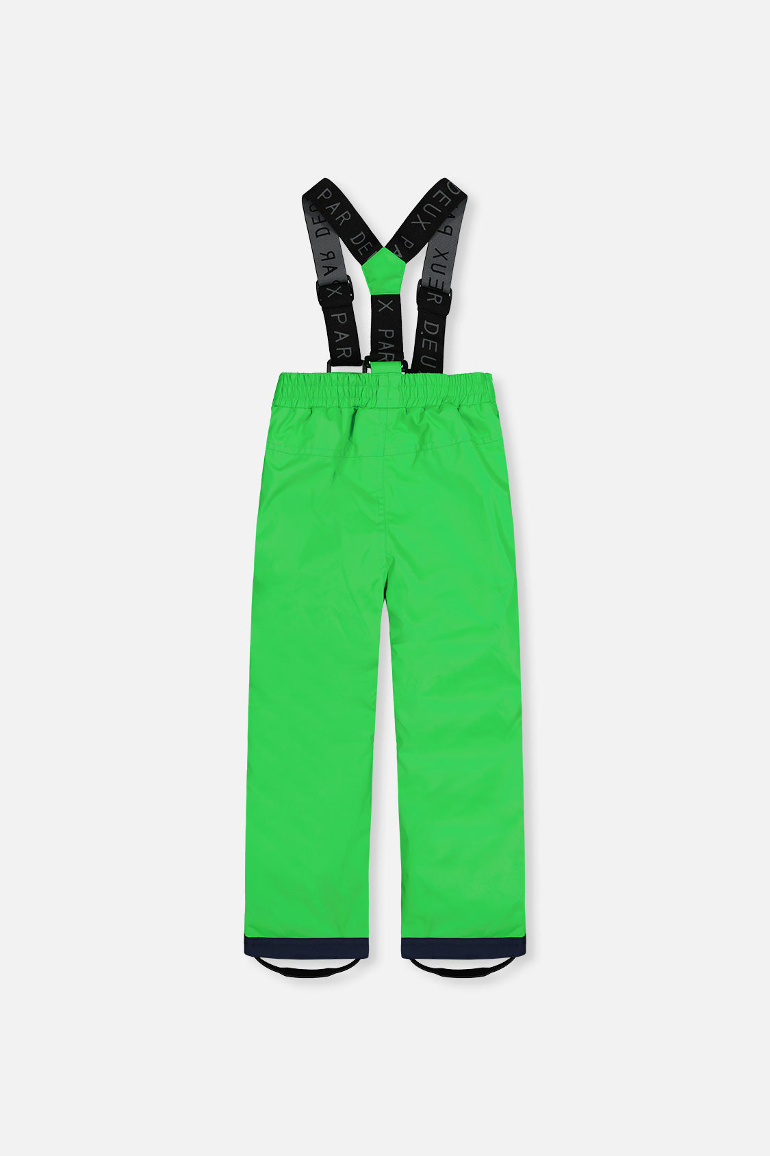 Deux par Deux boys' CHILL lightweight snowsuit, blue and green checkered jacket, alternate angle
