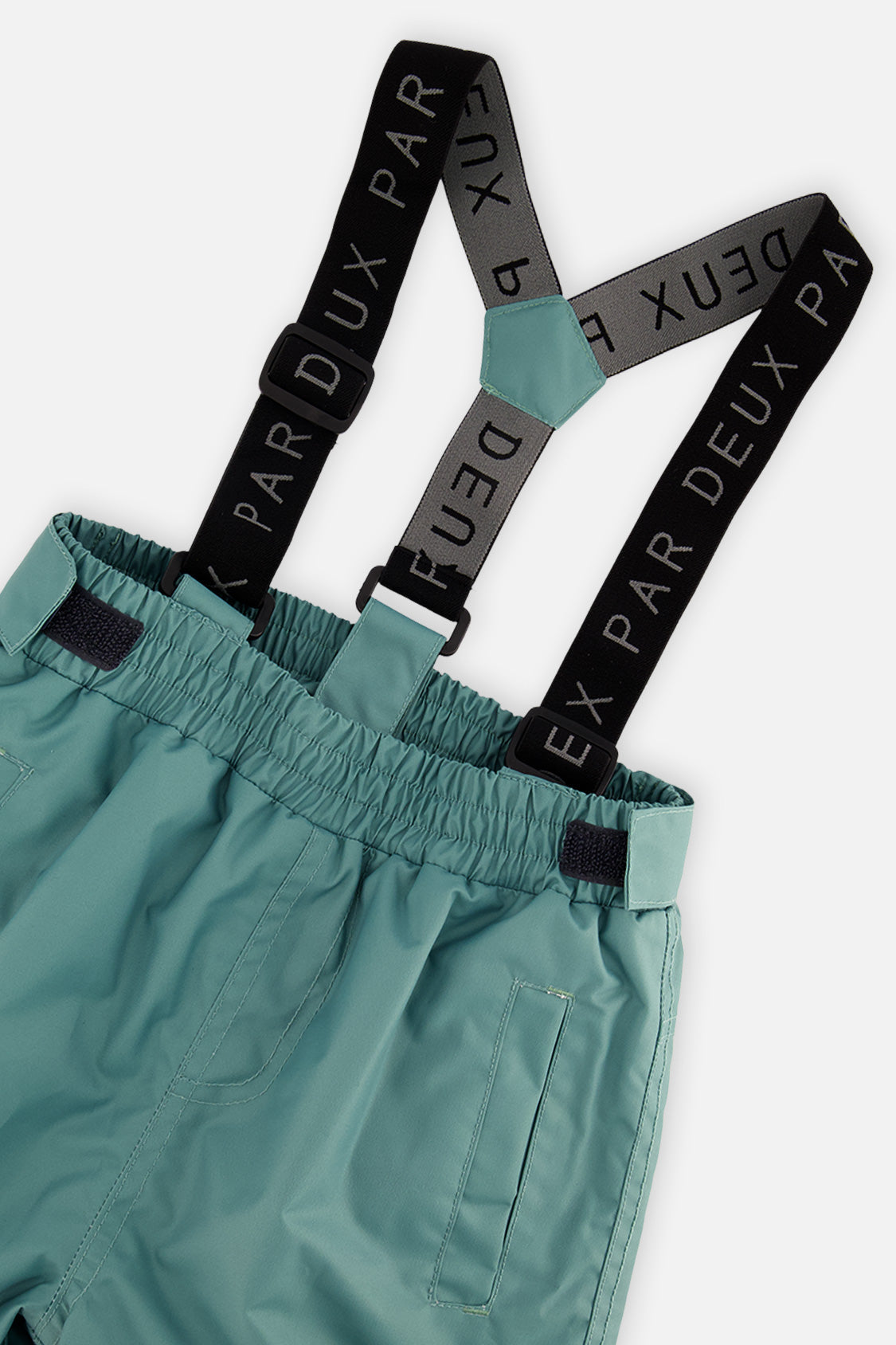 Deux par Deux boys' CHILL lightweight two-piece snowsuit in Sage Green, additional product view