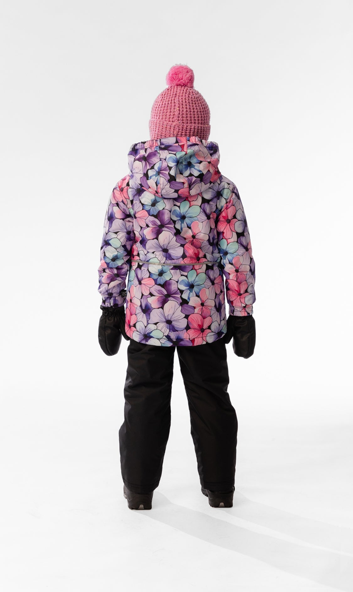 Deux par Deux Light Weight Two Piece Chill Snowsuit Purple Floral Print