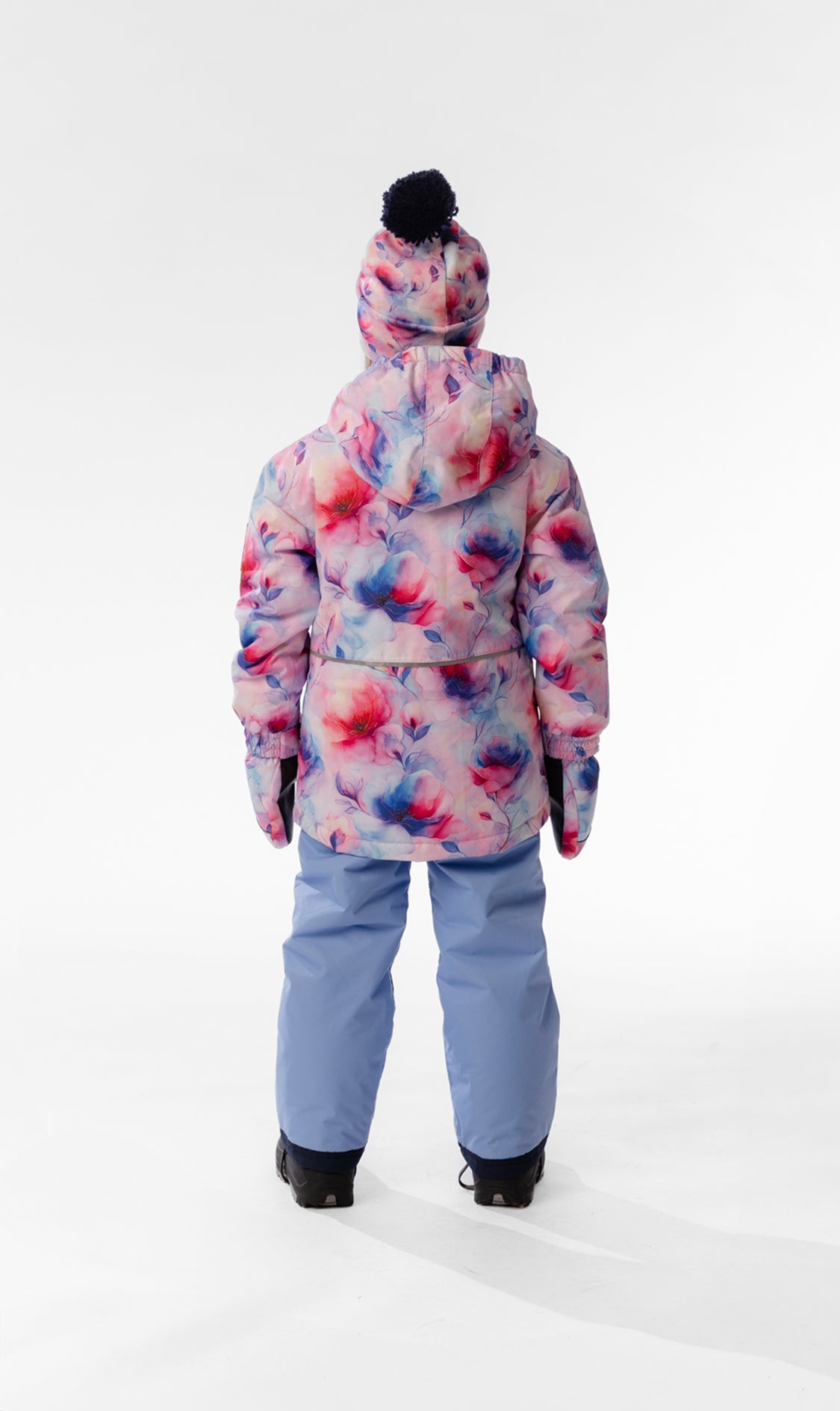 Deux par Deux Light Weight Two Piece Chill Snowsuit Mauve Printed Flowers