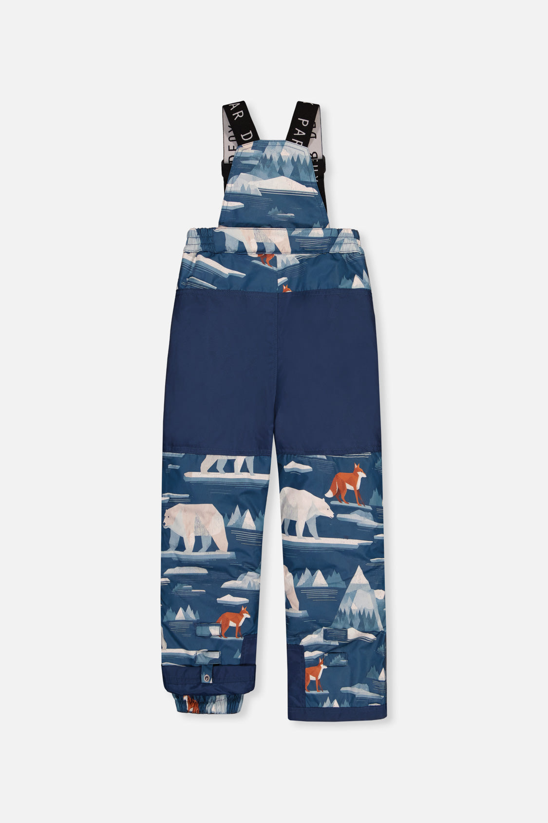 Deux par Deux Two Piece Play Snowsuit Navy And Rust Colorblock With Blue Bear Print Pants
