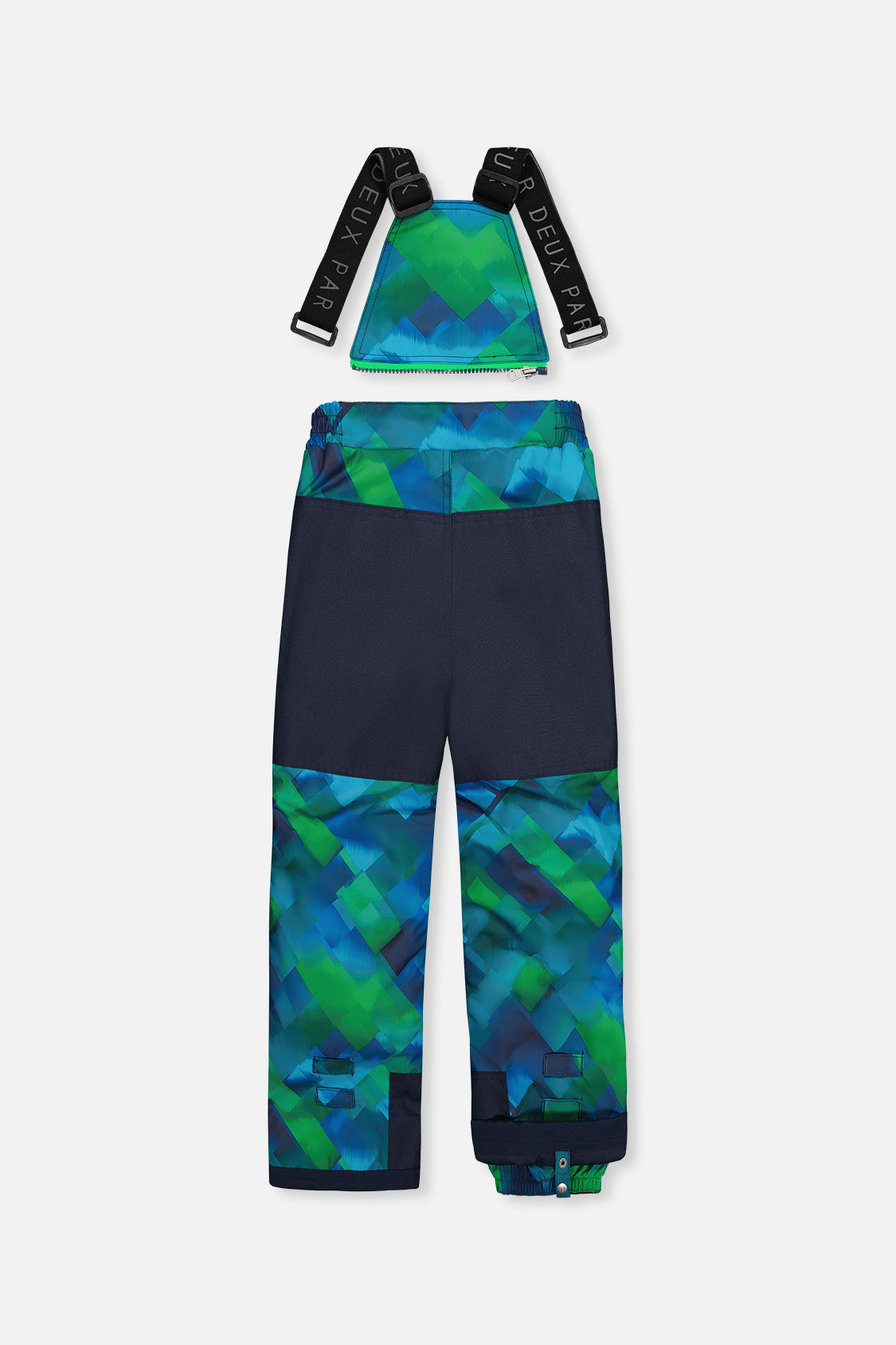 Deux par Deux Two Piece Play Snowsuit Blue And Green Checkered Print