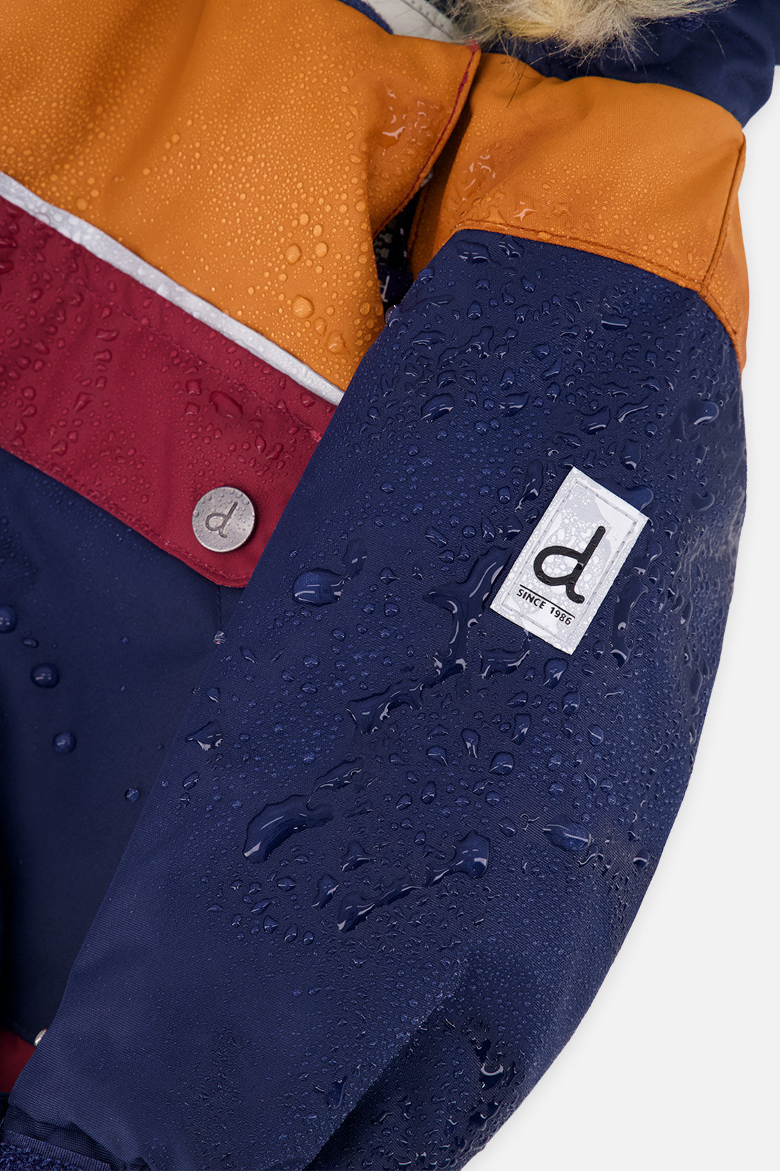 Deux par Deux baby boys' one-piece car-seat snowsuit in burgundy, further studio view