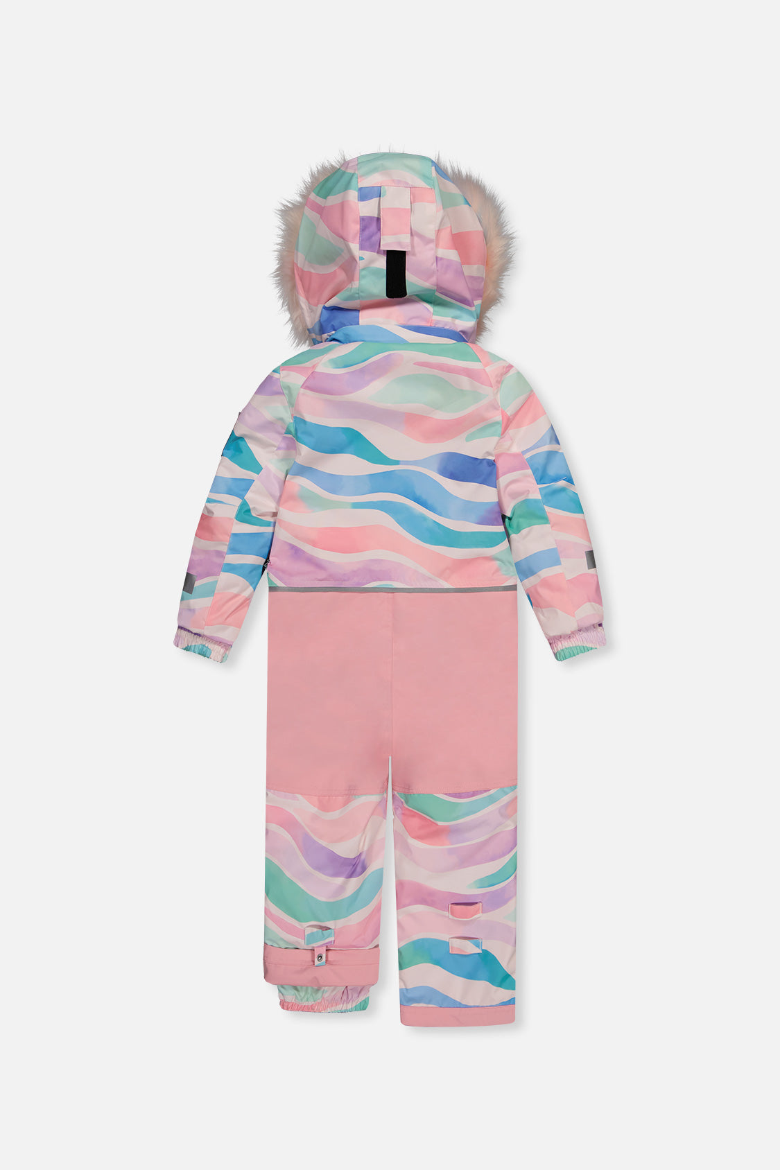 Kids One Piece Play Snowsuit Multicolored Line Print-4