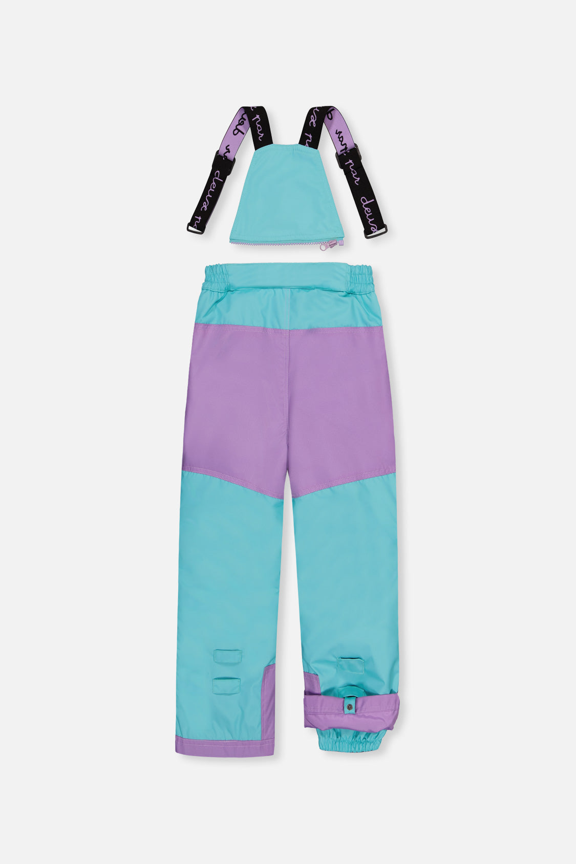 Deux par Deux Two Piece Play Snowsuit Multicolored With A Diamond Pattern With Turquoise And Purple Pants