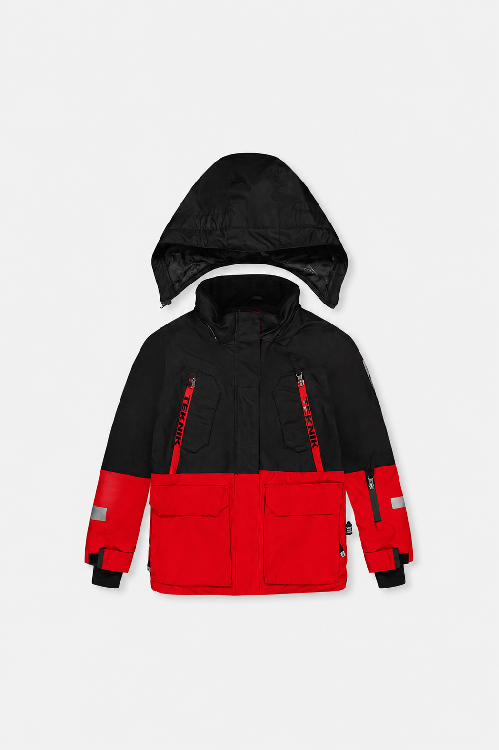 Two Piece Teknik Snowsuit Red With Black Pants-1