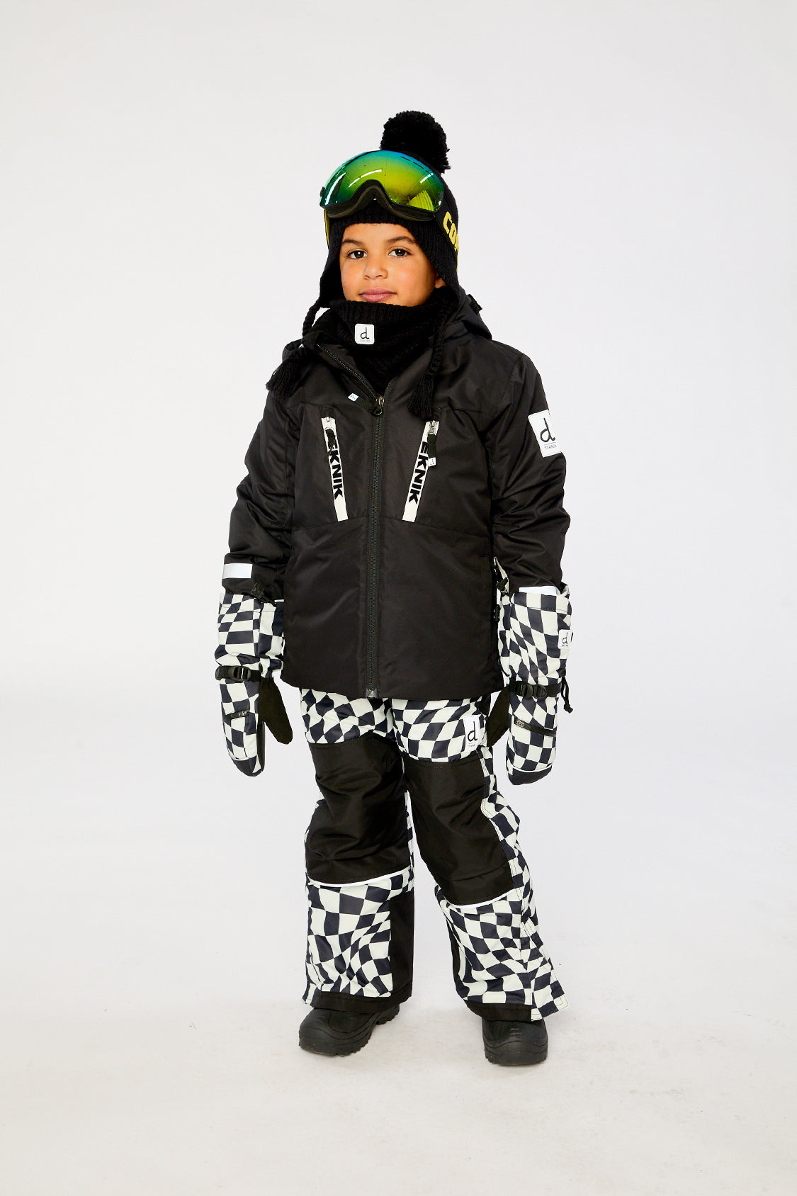 Two Piece Teknik Snowsuit Black And White-1