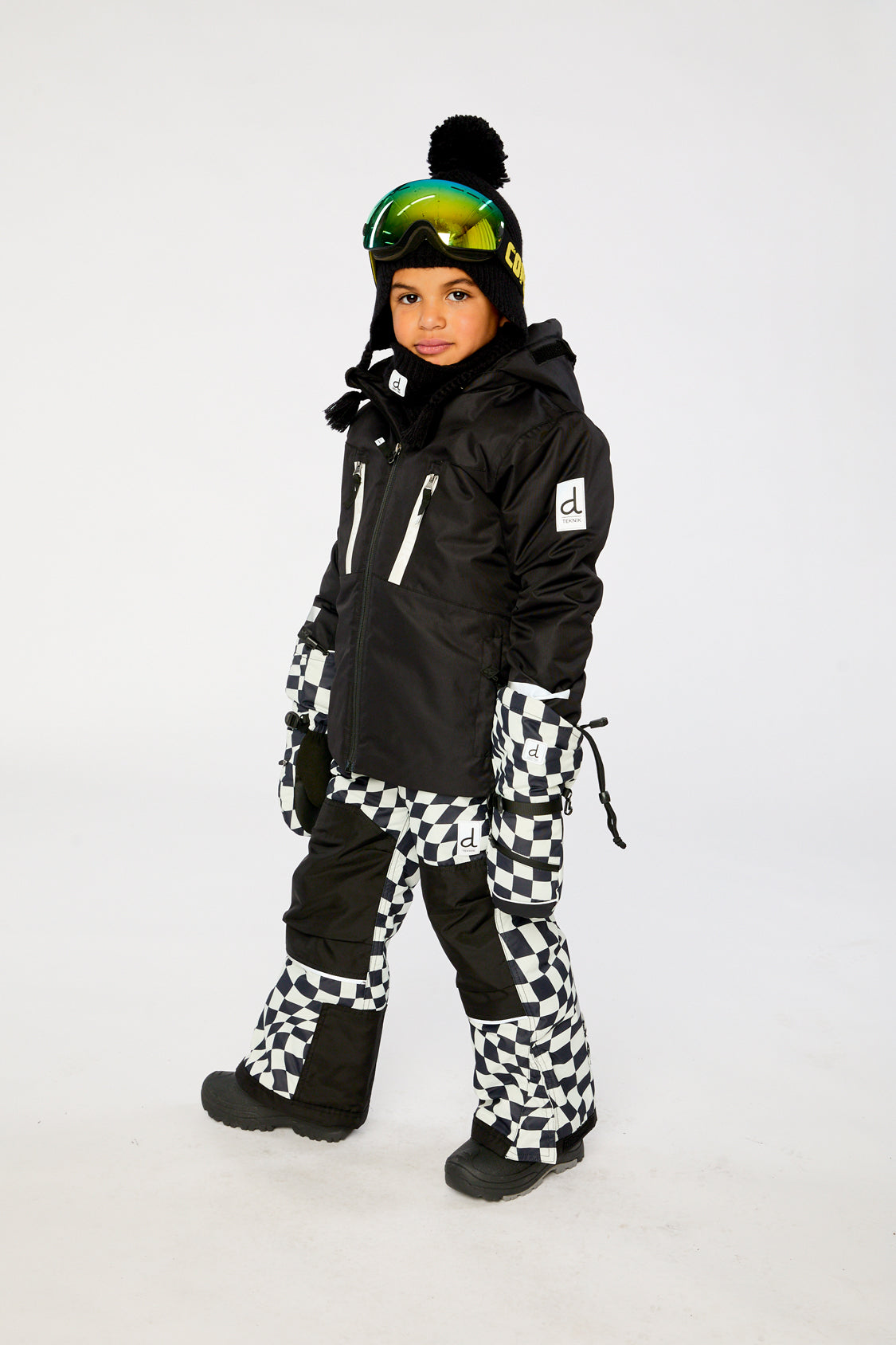 Two Piece Teknik Snowsuit Black And White-2