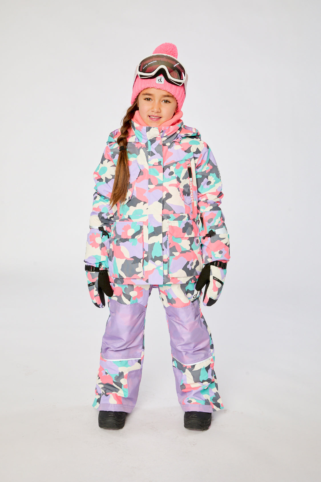 Two Piece Teknik Snowsuit Coral Camouflage-1
