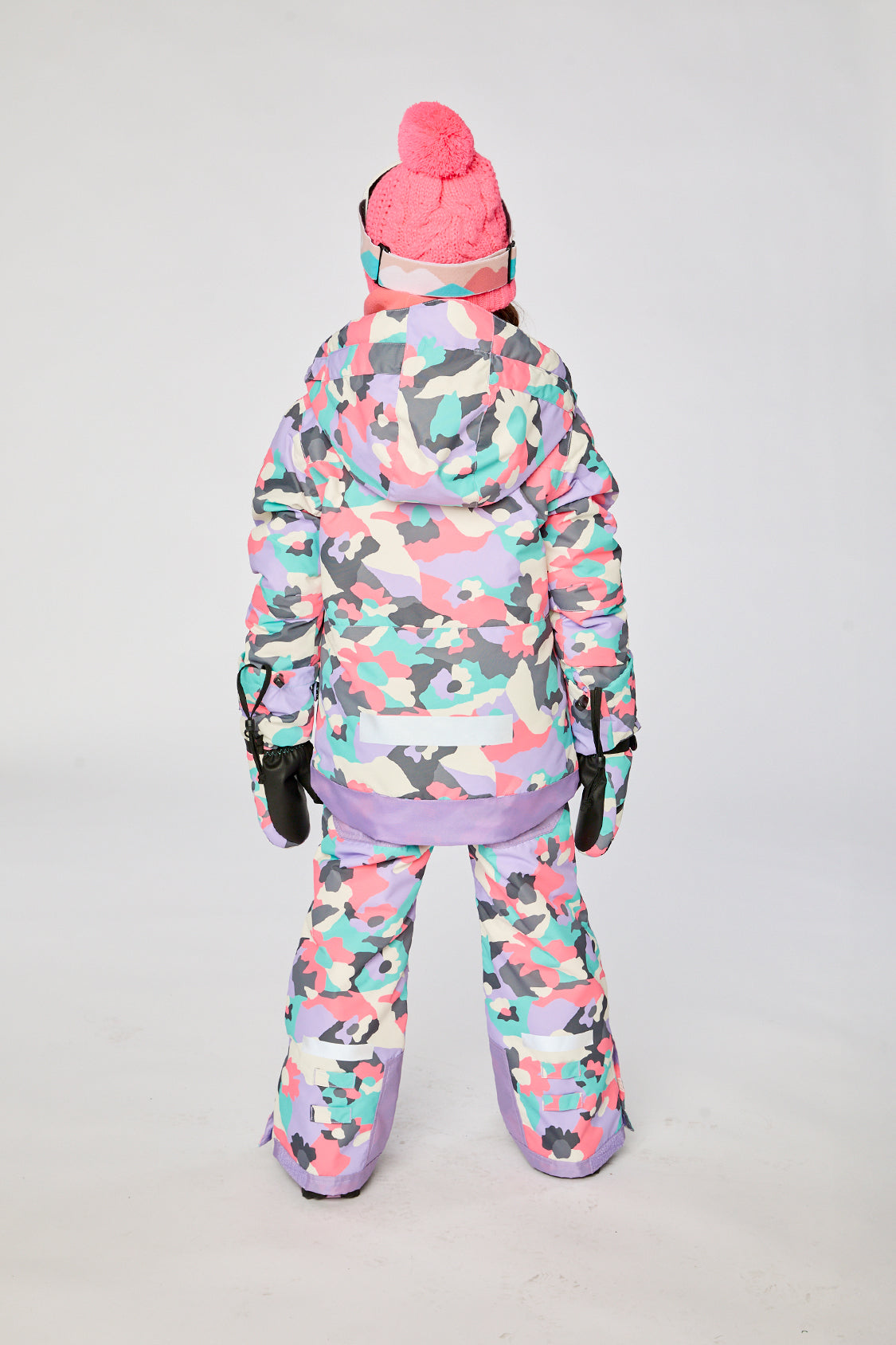 Two Piece Teknik Snowsuit Coral Camouflage-3