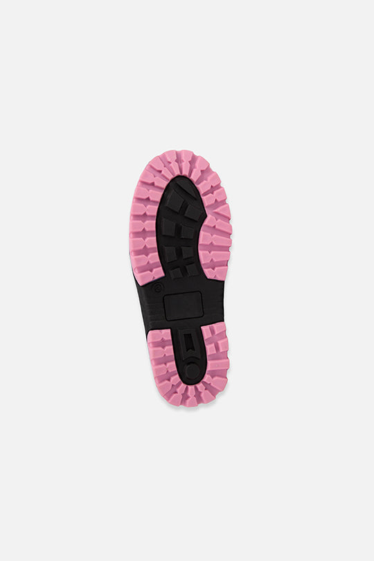 Deux par Deux girls' pink puffer winter boots – treaded outsole