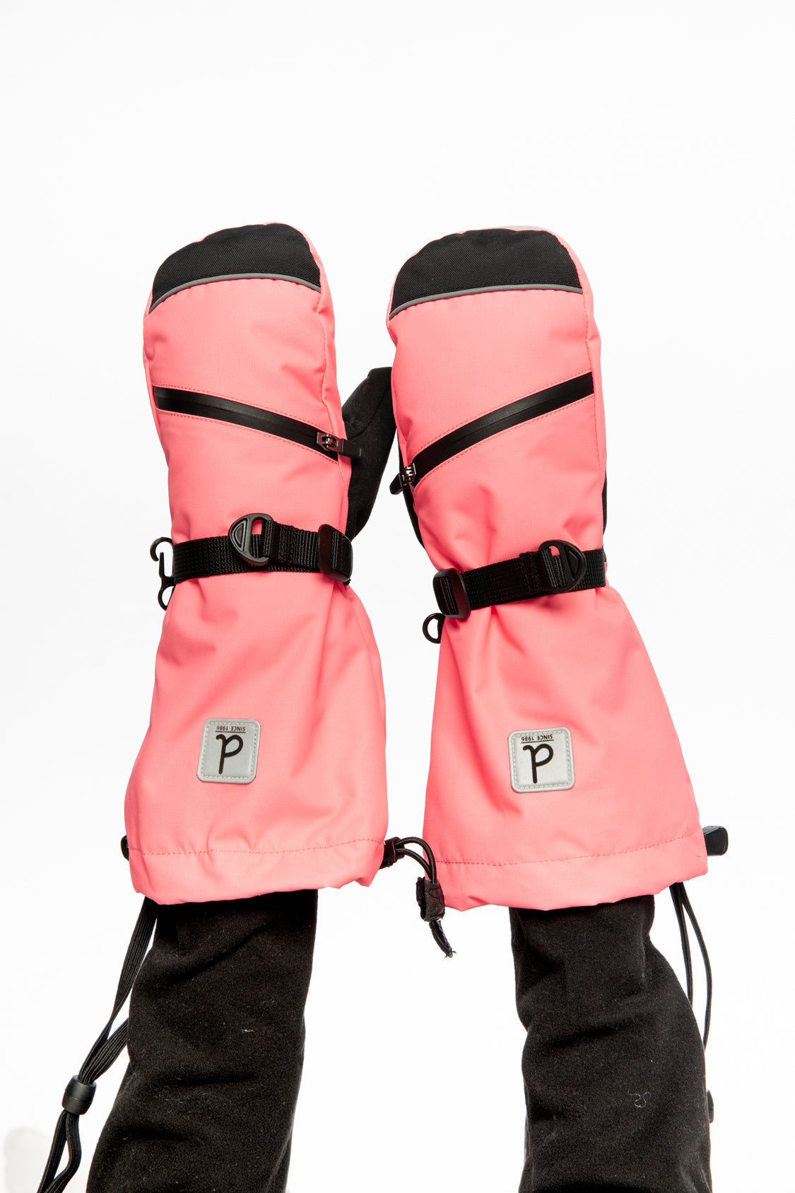 Teknik Winter Mittens Neon Coral-1