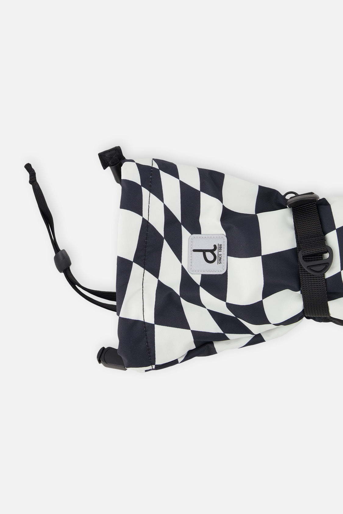 Deux par Deux Teknik Winter Mittens White Checkered Print