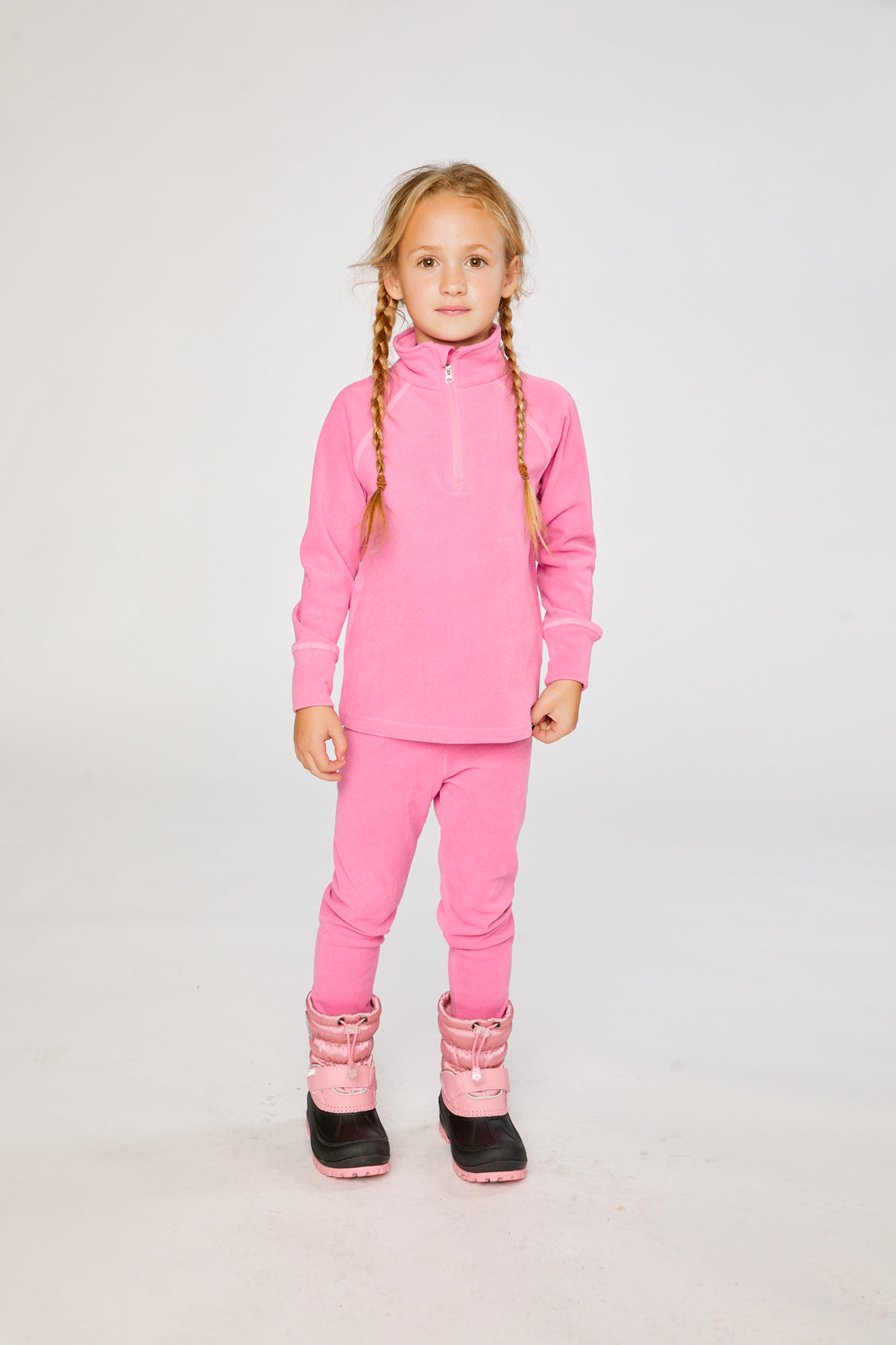 Two Piece Thermal Underwear Pink-1