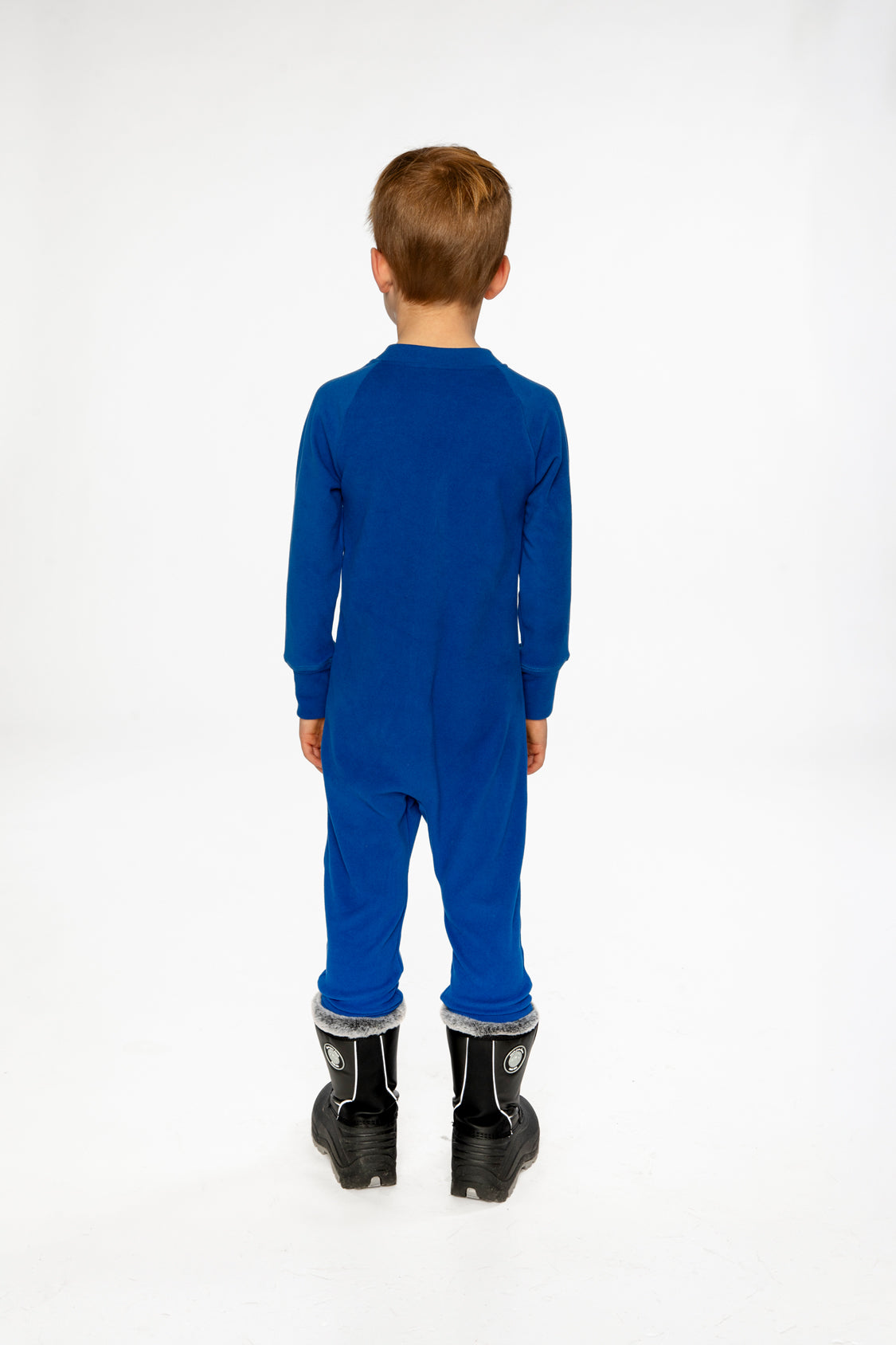 Baby One Piece Thermal Underwear Royal Blue-3