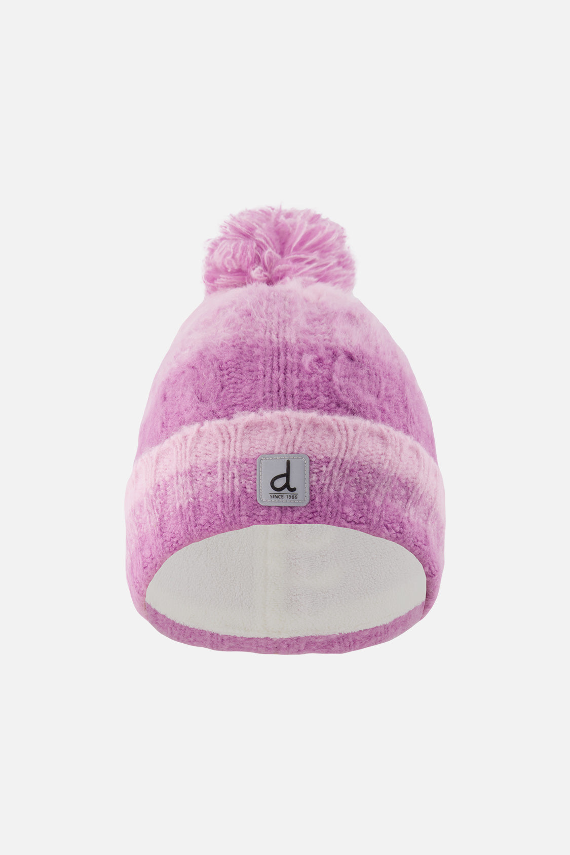 Winter Knit Hat With Pompom Pinkish Violet-0