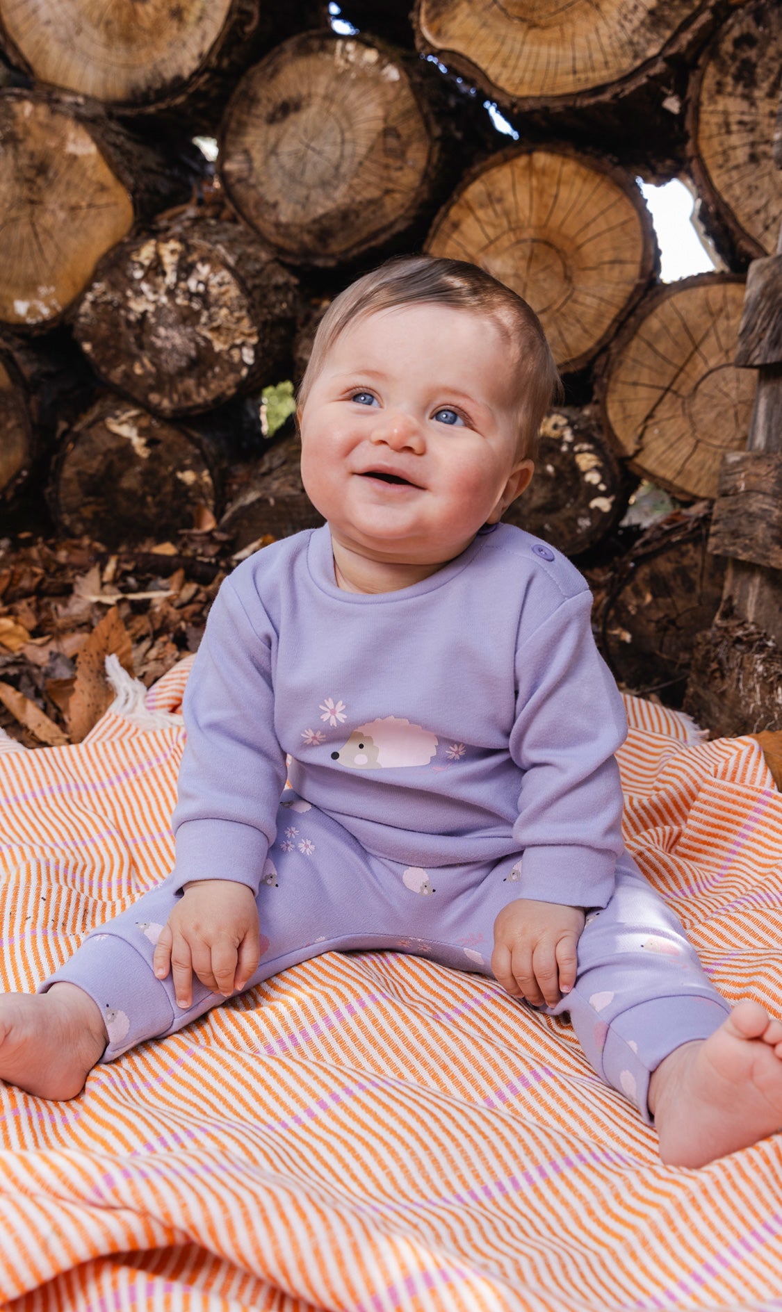 Organic Cotton Pants And Top Set Violet-1