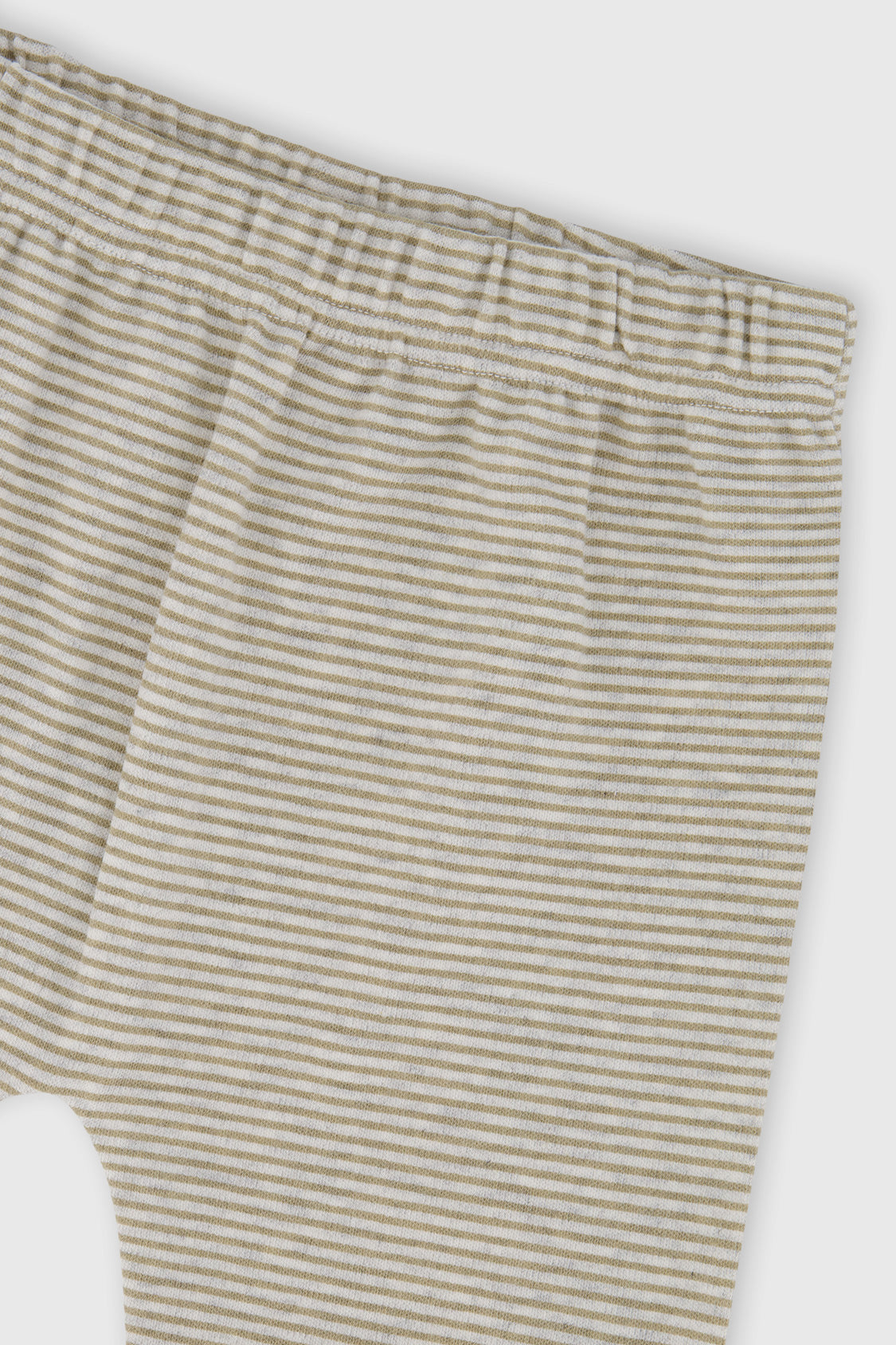 Deux par Deux baby boys top and pants set in brown and white stripes, additional view