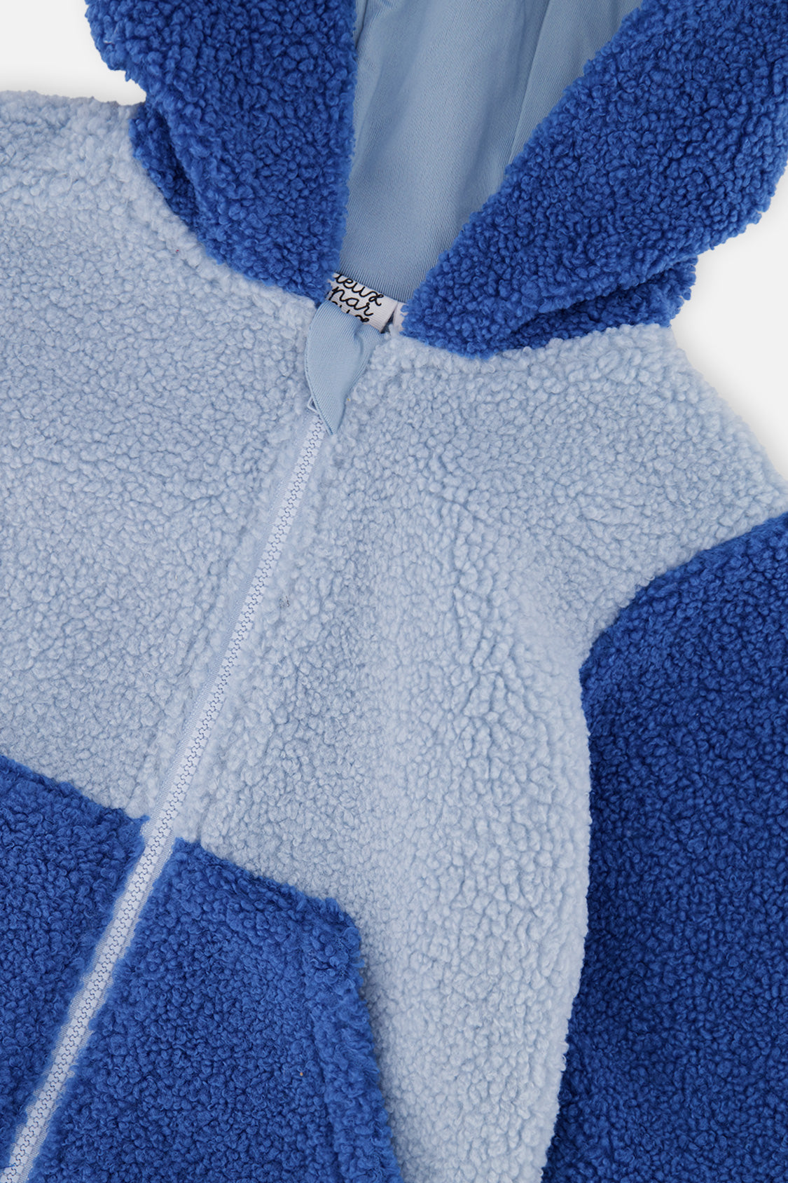 Sherpa Hooded Jacket Blue-3