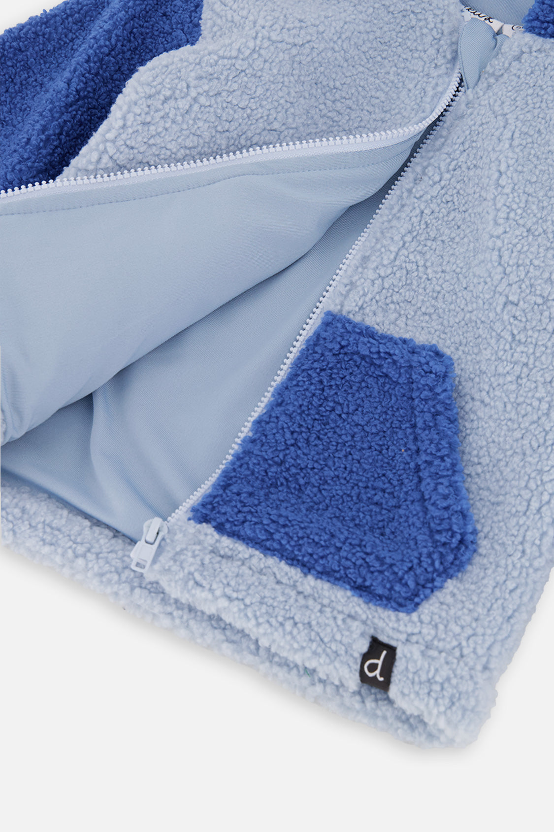 Sherpa Hooded Jacket Blue-4