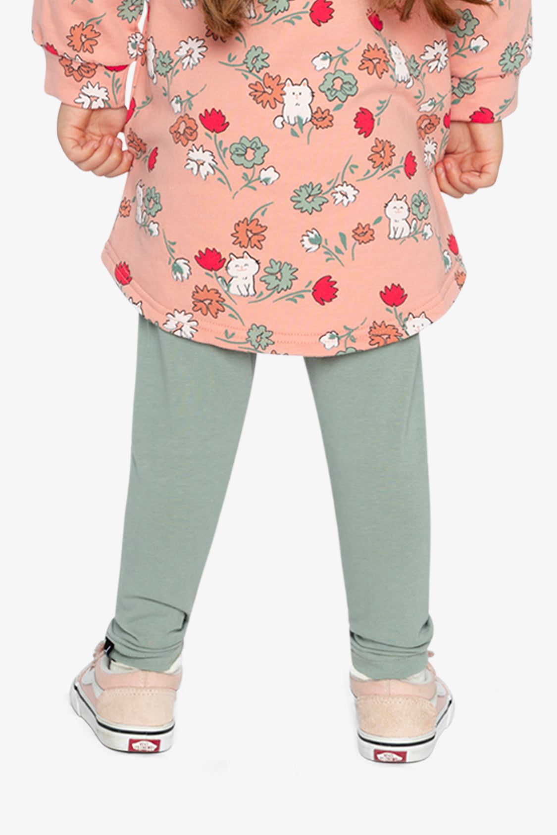 Deux par Deux Organic Cotton Leggings Sage Green