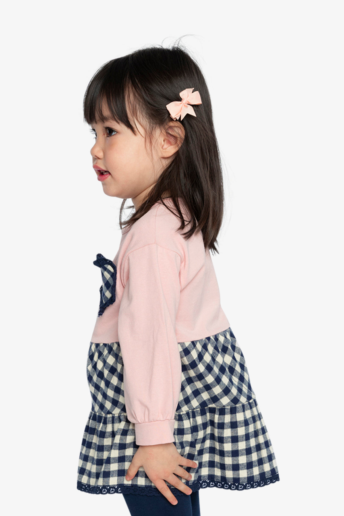 Tunic And Leggings Set Pale Dusty Pink And Navy-4