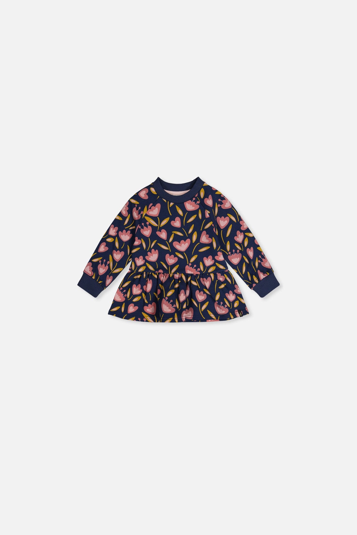 Baby French Terry Top Blue Tulip Print-0