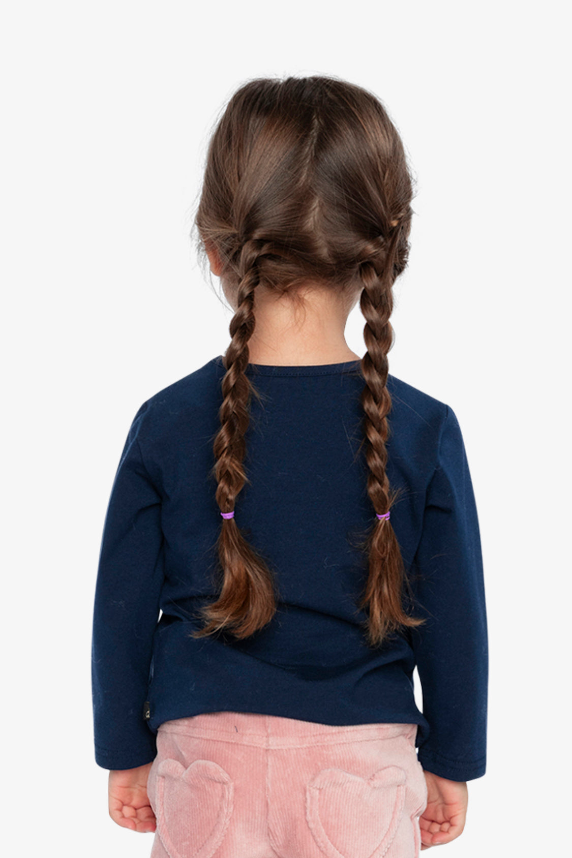 Deux par Deux Organic Cotton T-Shirt Royal Blue And Pink