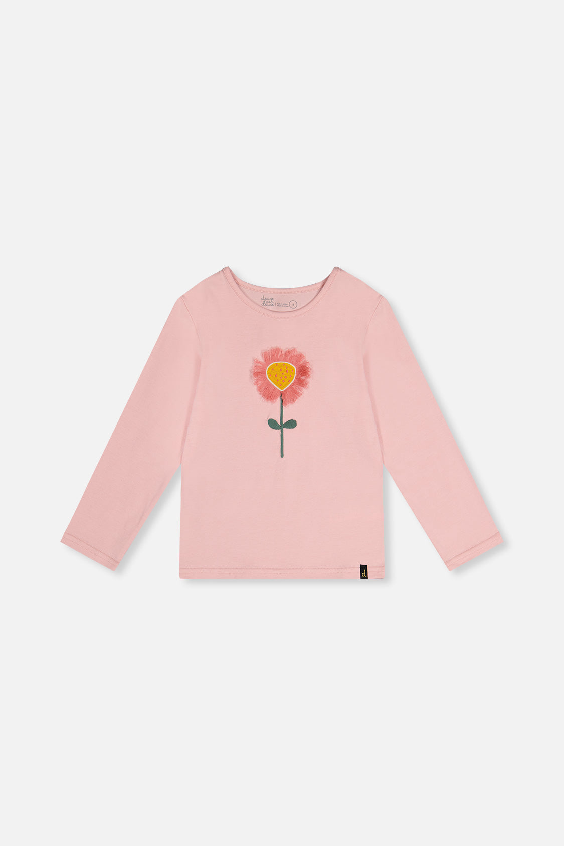 Long Sleeve Organic Cotton T-Shirt Pale Dusty Pink-0