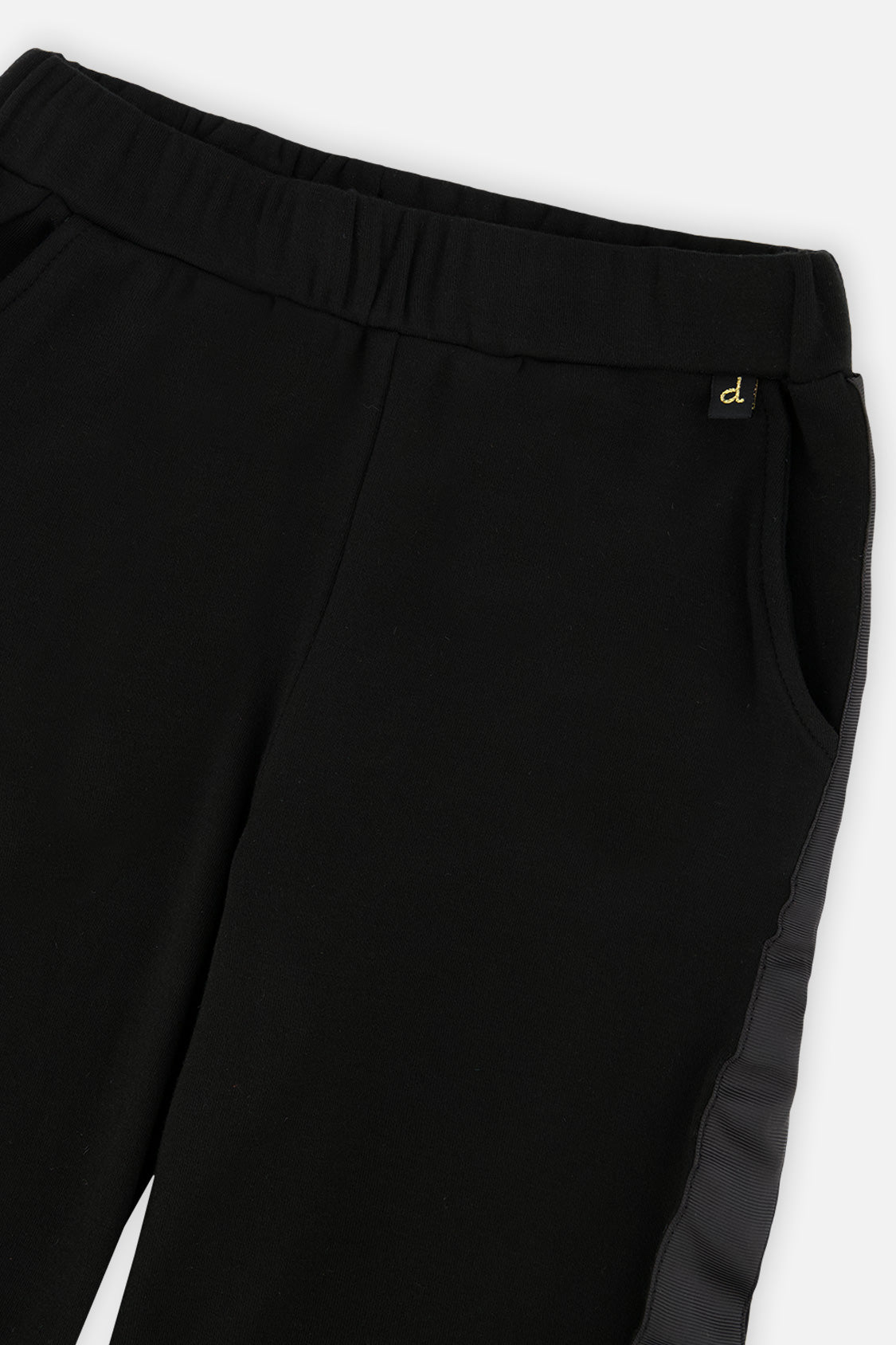 Additional view of the black flare-leg milano pants by Deux par Deux
