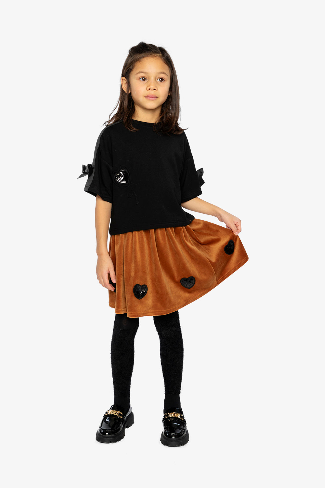 Velvet Skirt Brown-4