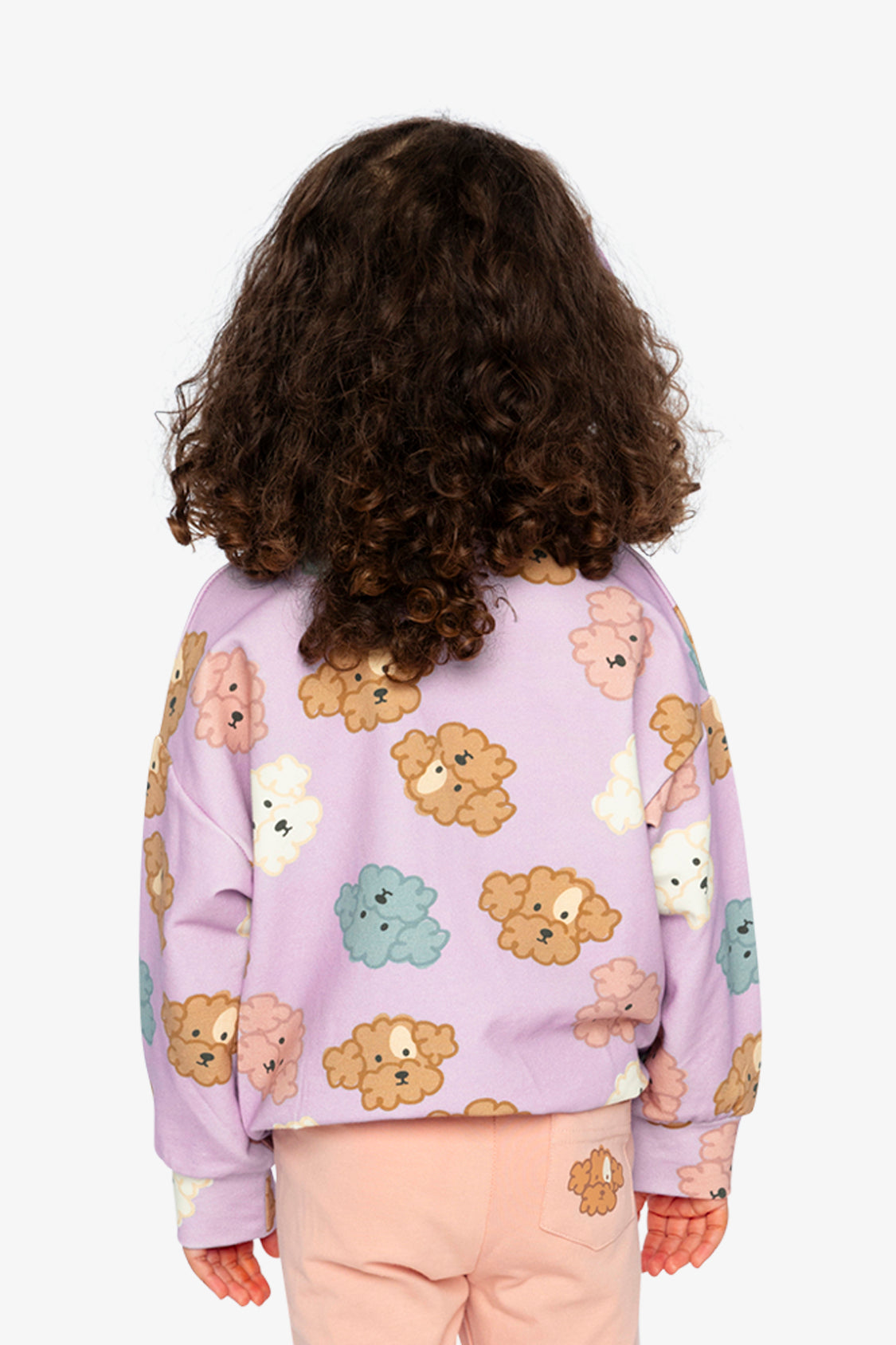 Printed Sweatshirt Purple Poodle Print-3