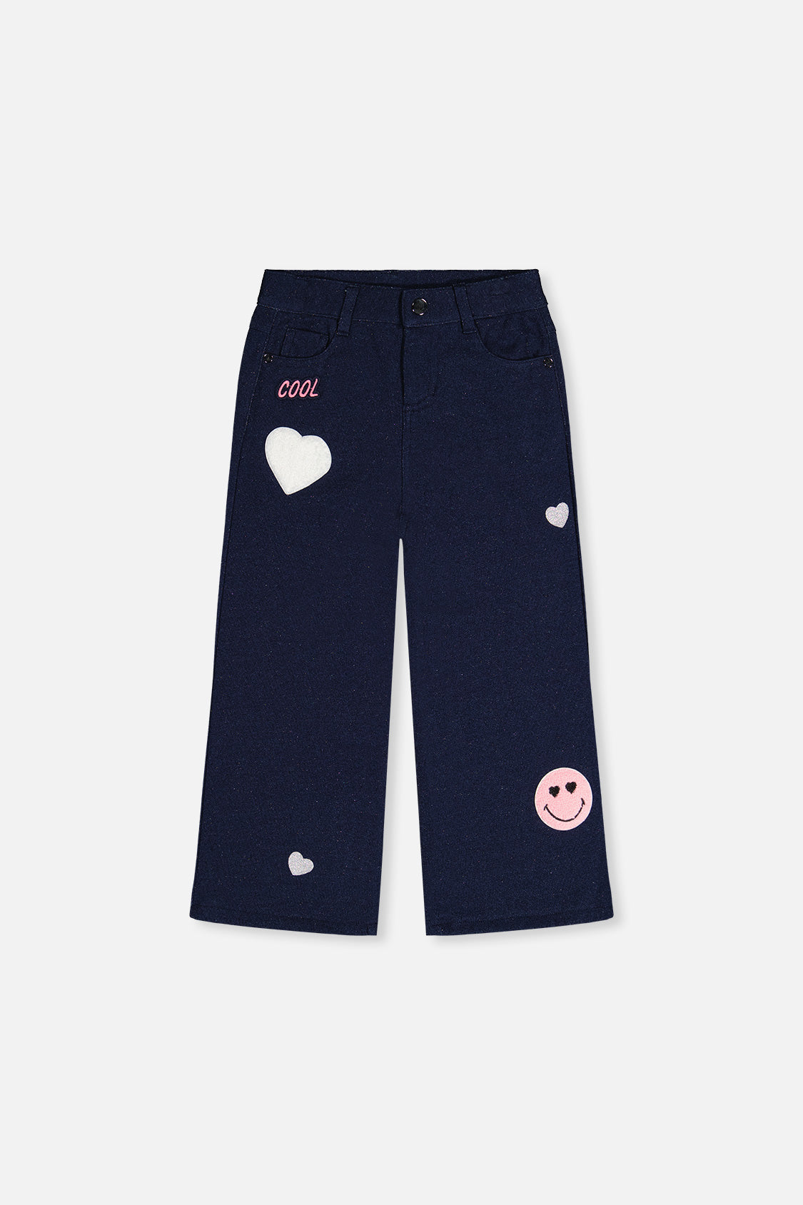 French Terry Pant Navy Blue Denim-0