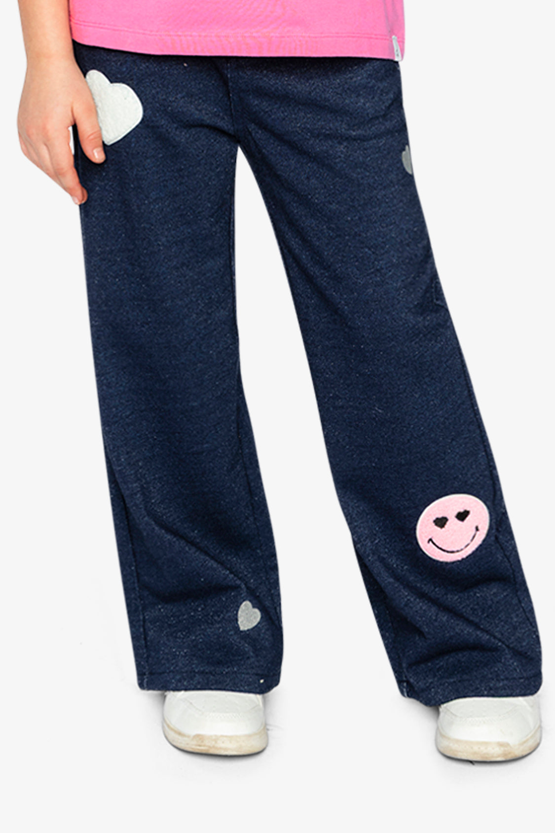 French Terry Pant Navy Blue Denim-2