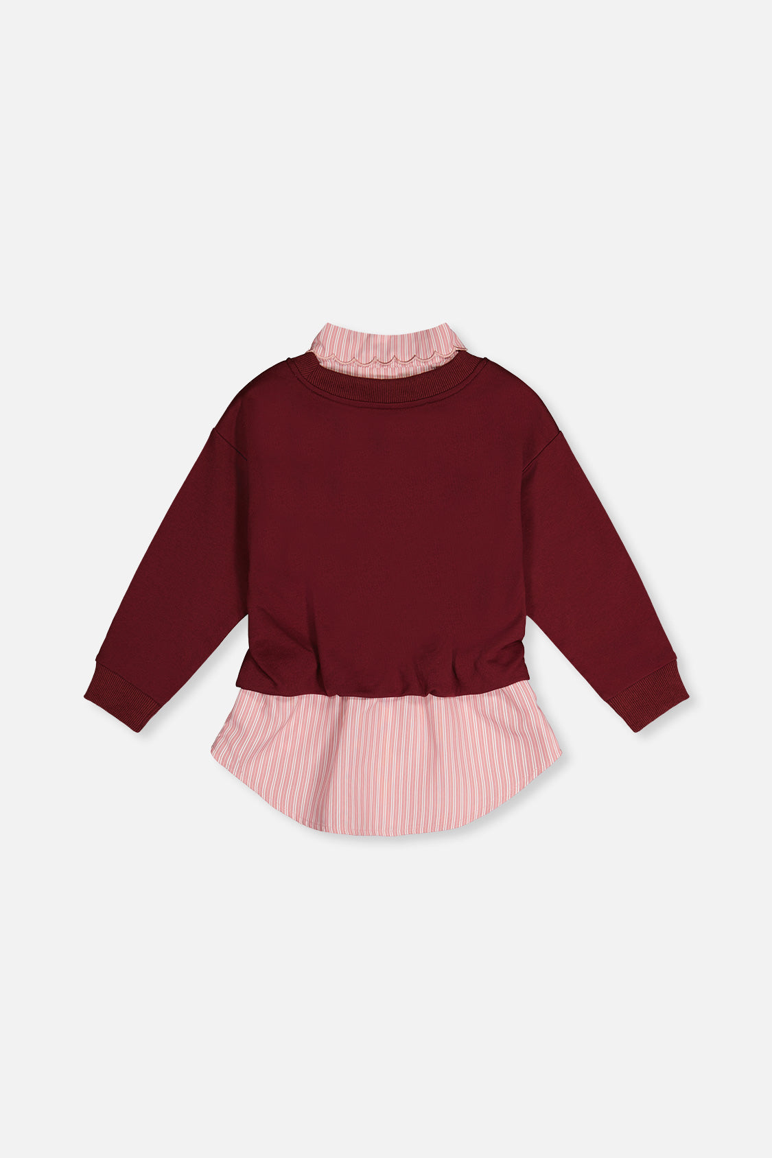 Deux par Deux Fake Two Layer Sweater Reddish-Brown product image P2