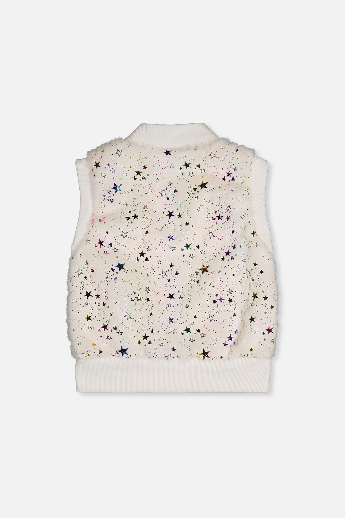 Deux par Deux Faux Fur Sleeveless Vest Multicolored Star product image P2
