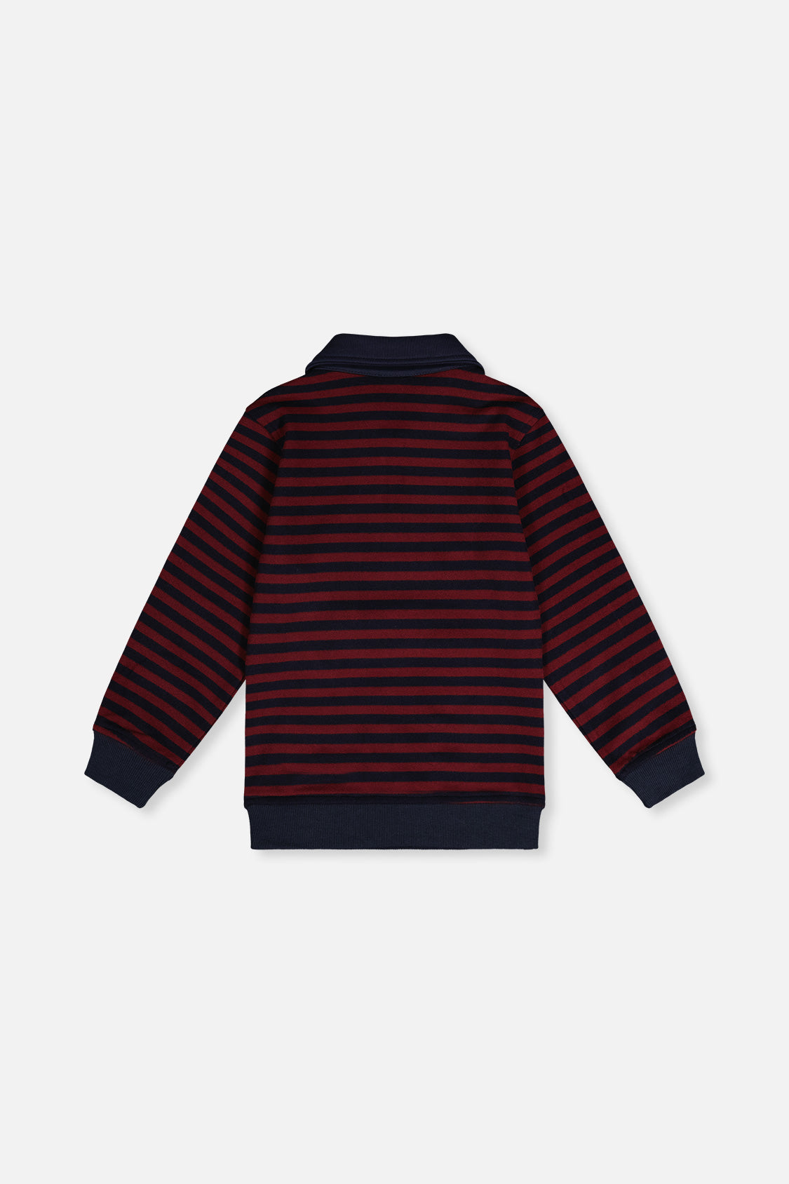 Deux par Deux Brushed Jersey Top Red And Blue Stripes product image P2