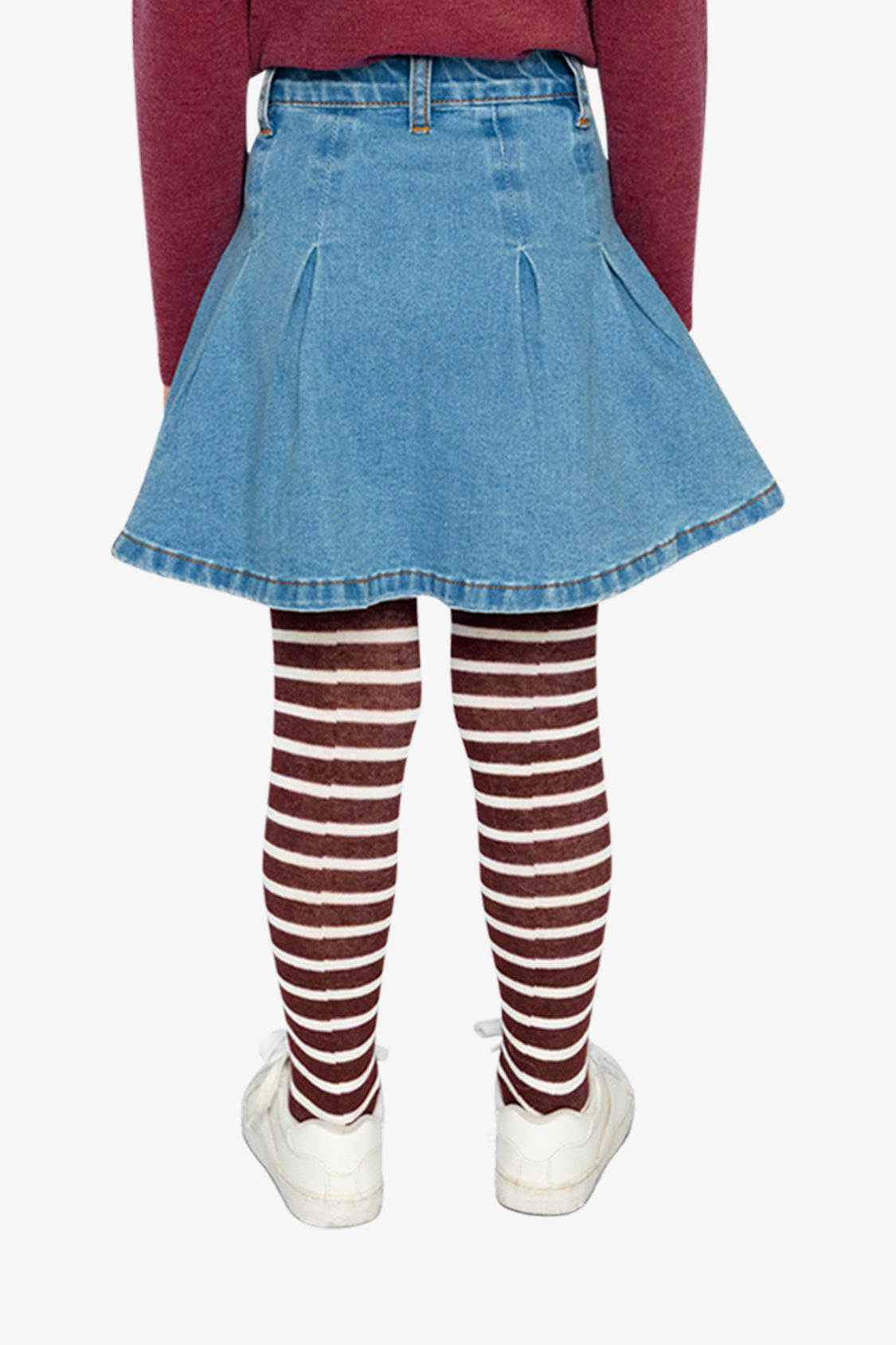 Pleated Skirt Navy Blue Denim-3