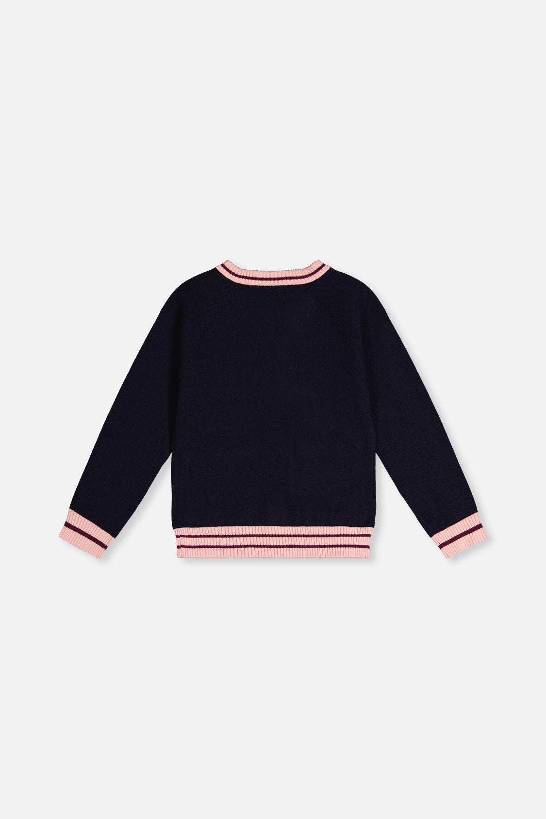 Deux par Deux Knitted Cardigan Royal Blue And Pink product image P2