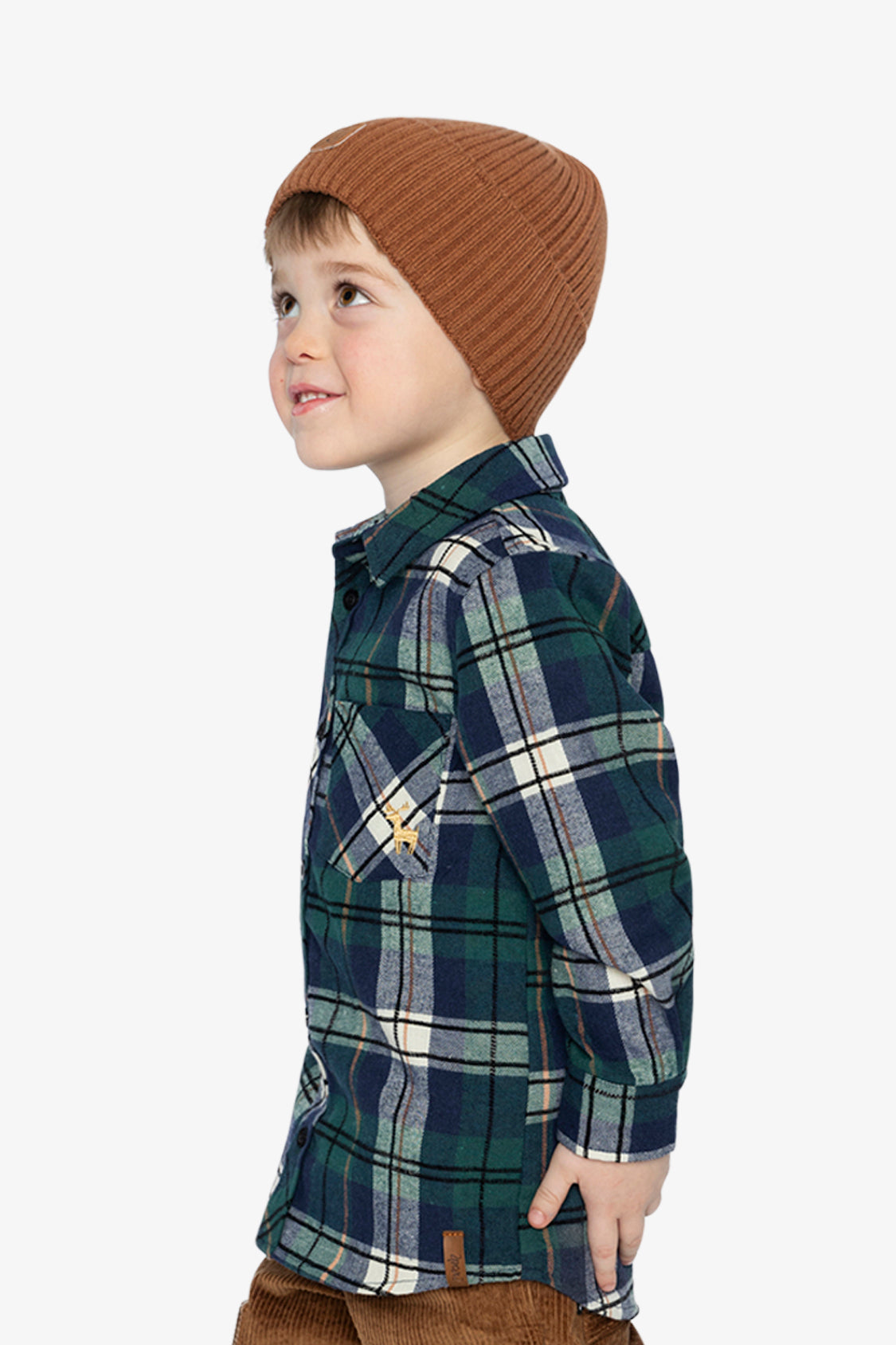 Deux par Deux Plaid Shirt Blue And Green